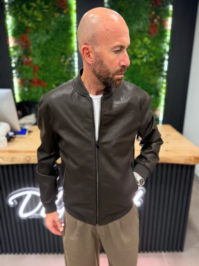 Bomber Eco Pelle Marrone