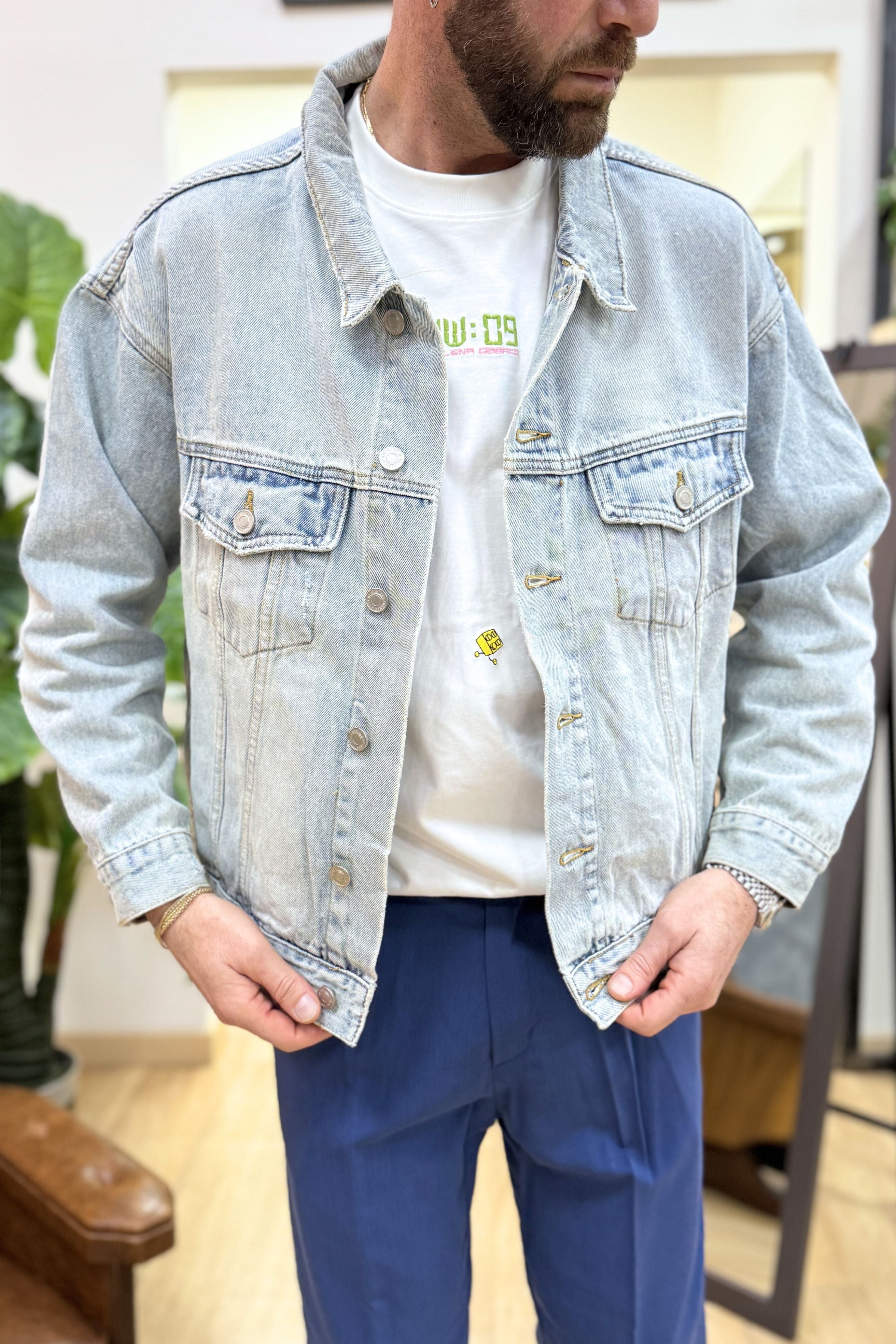 Camicione Jeans Cropped