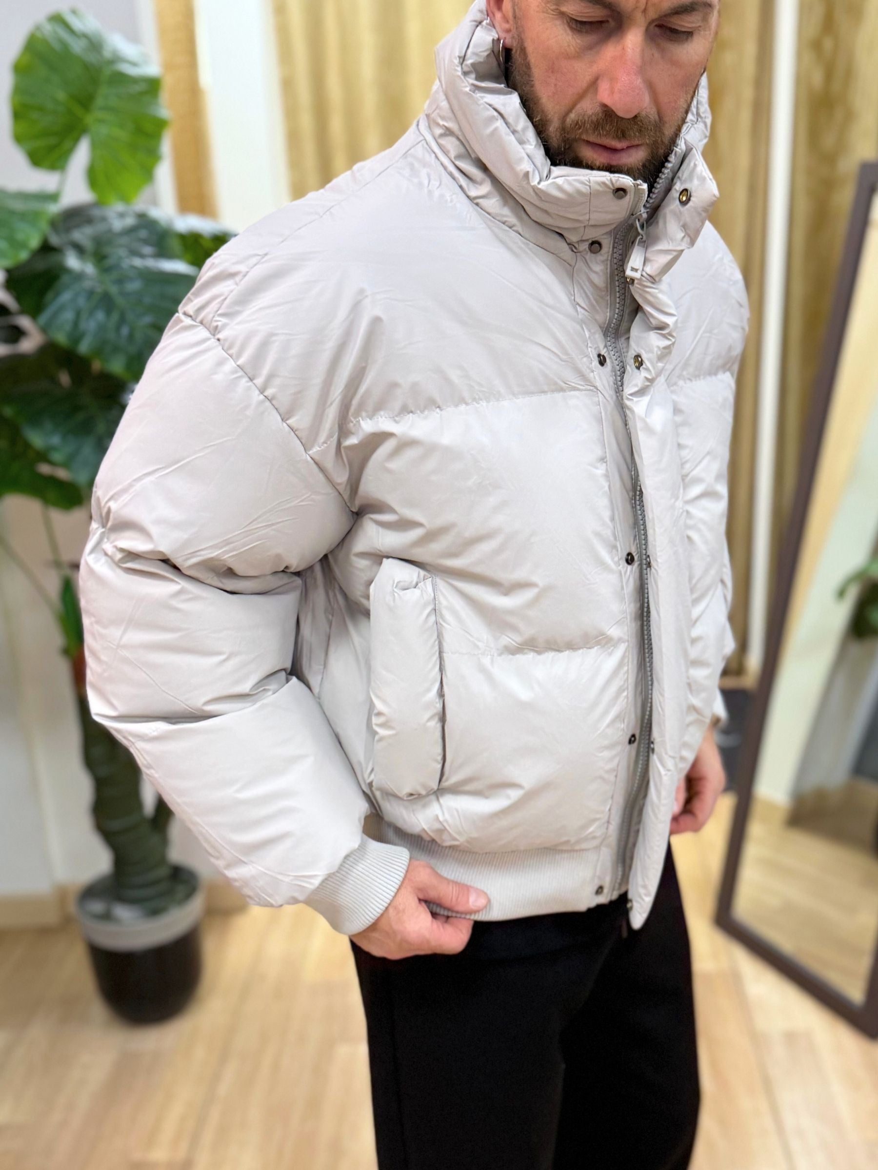 Bomber Cropped Ghiaccio