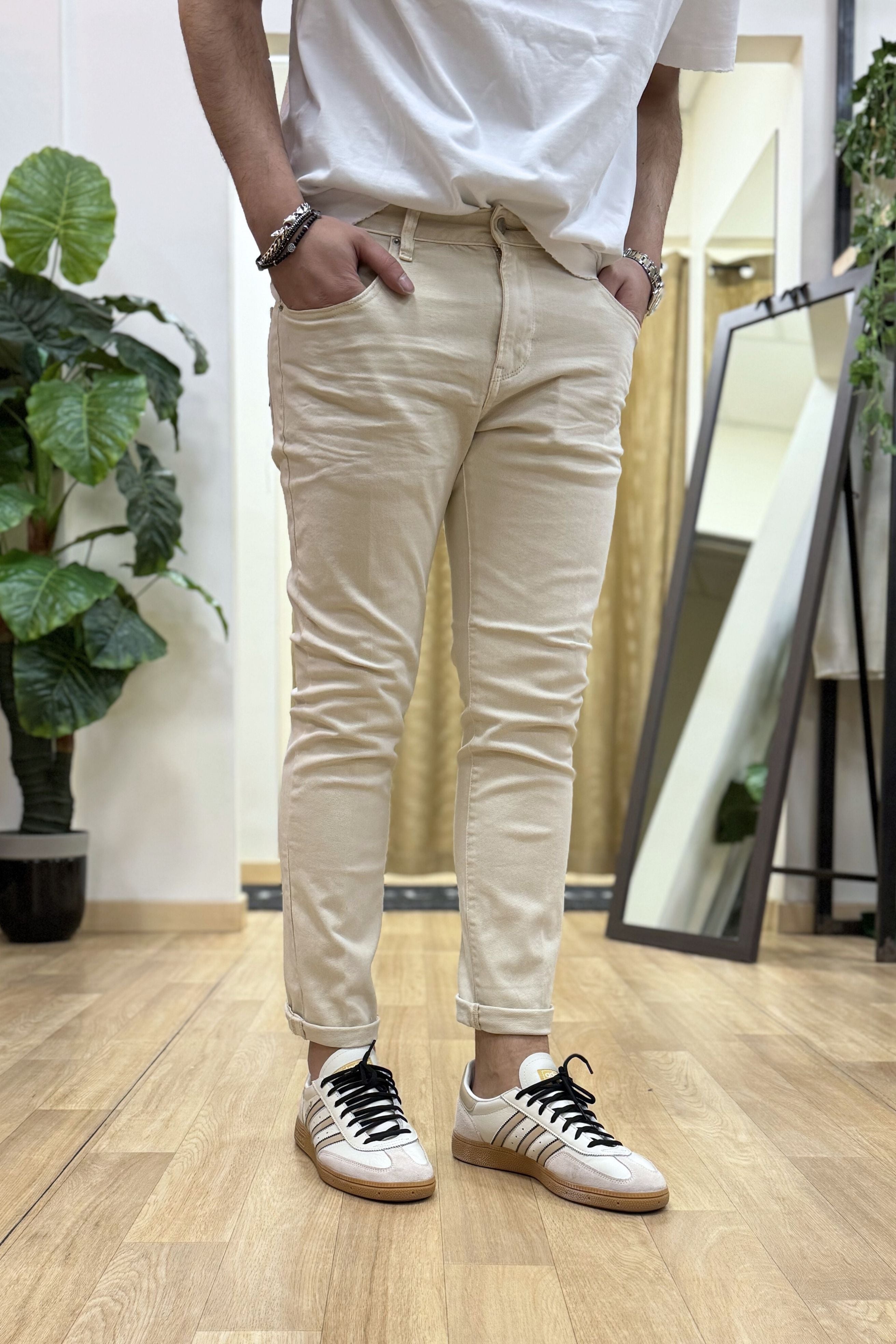 Jeans Denim Warren Beige