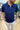 Polo In Filo Con Zip Blu