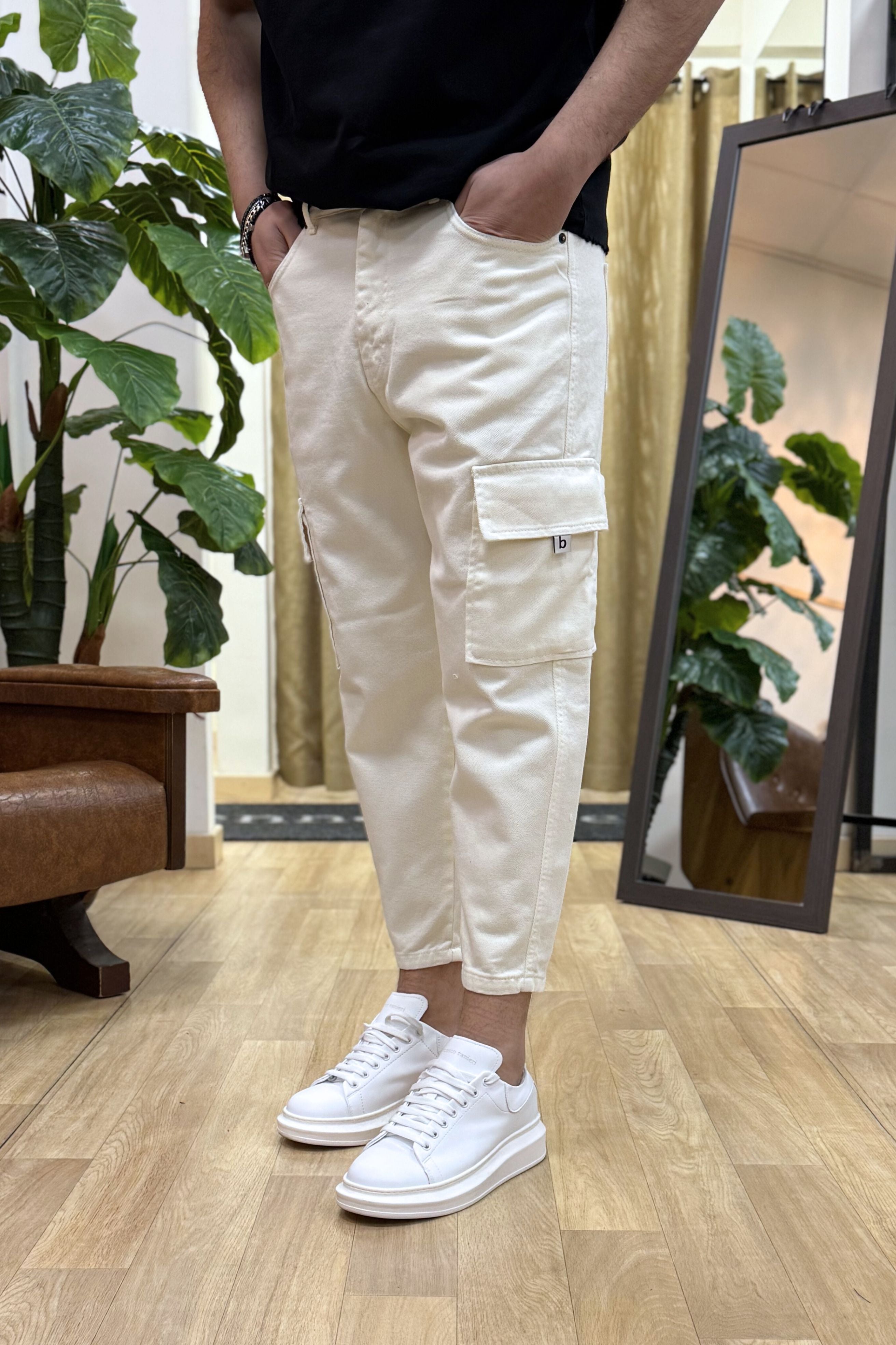 Jeans Cargo Different Panna
