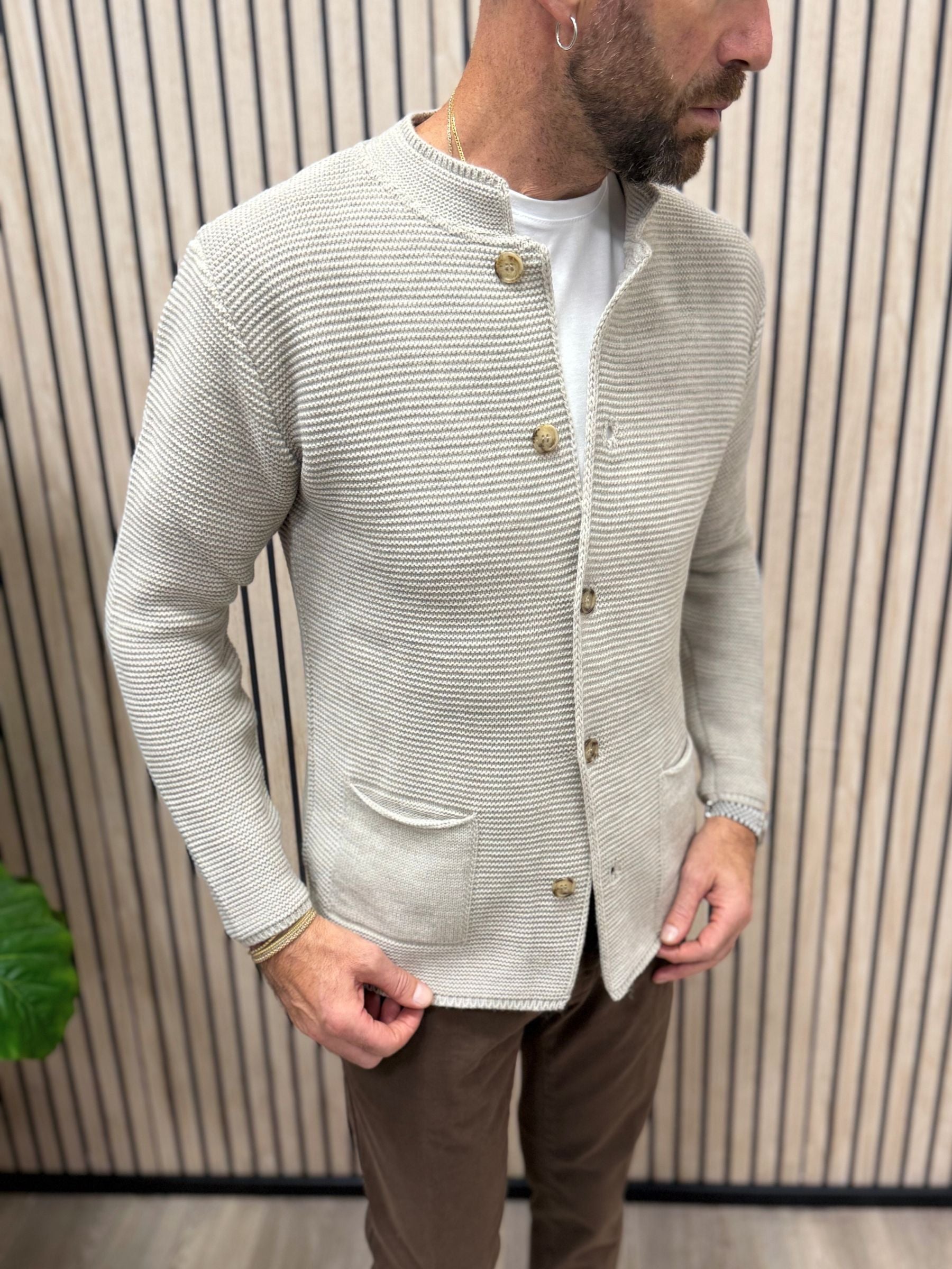 Cardigan Koreano Beige