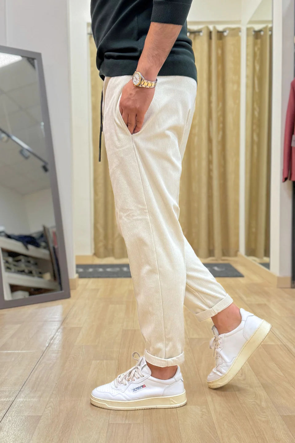 Pantalaccio milano velluto panna