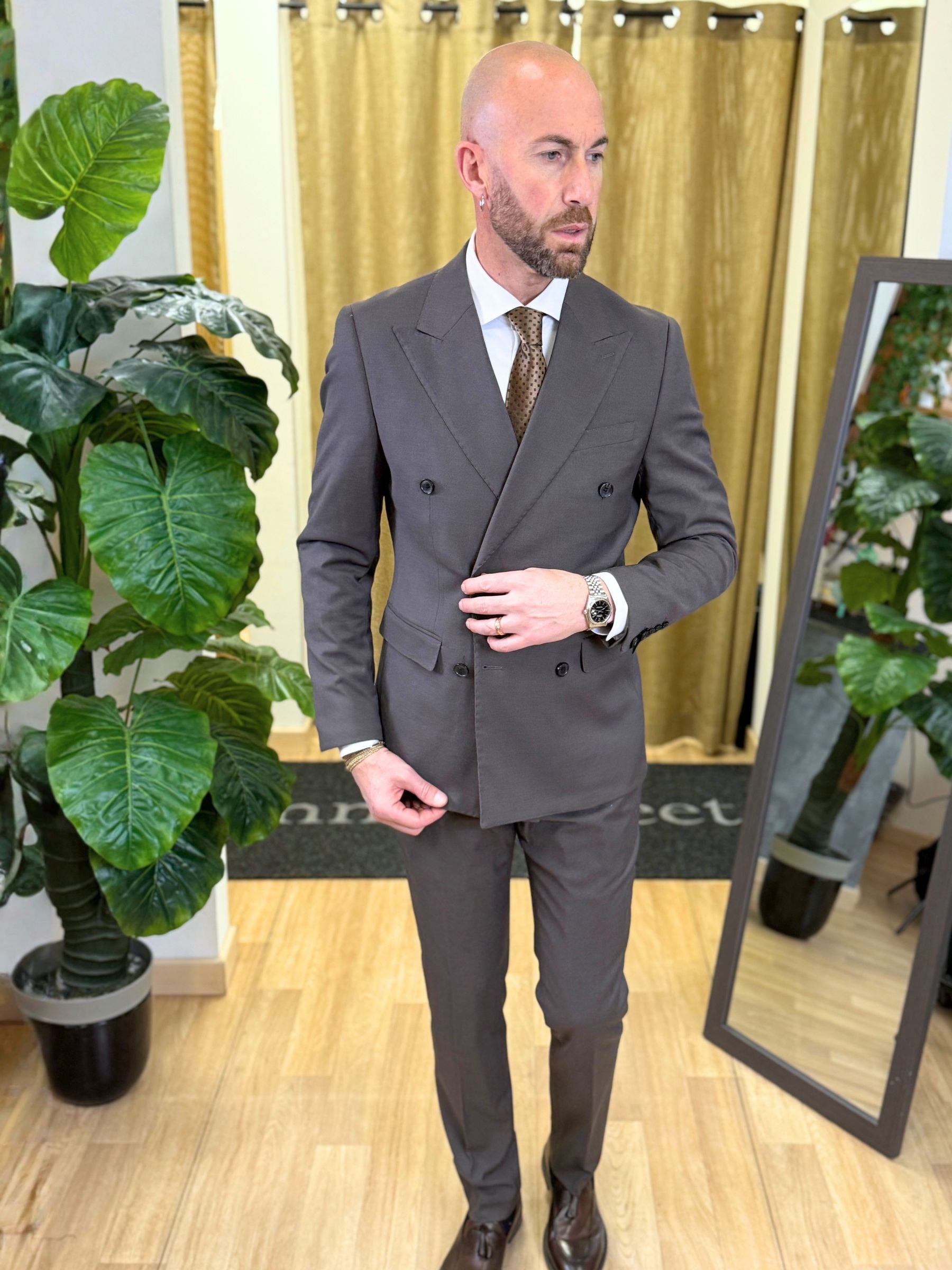 Abito DoppioPetto Fango