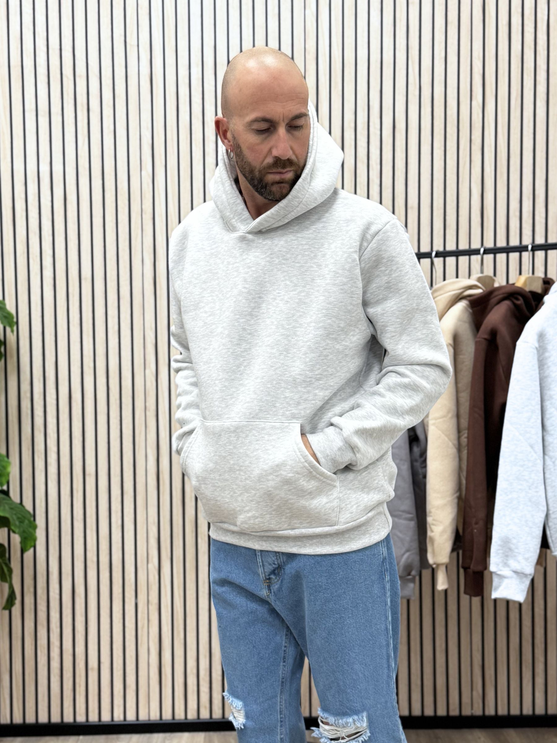 Felpa Boxy-Fit Grigio
