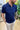 Polo In Filo Con Zip Blu