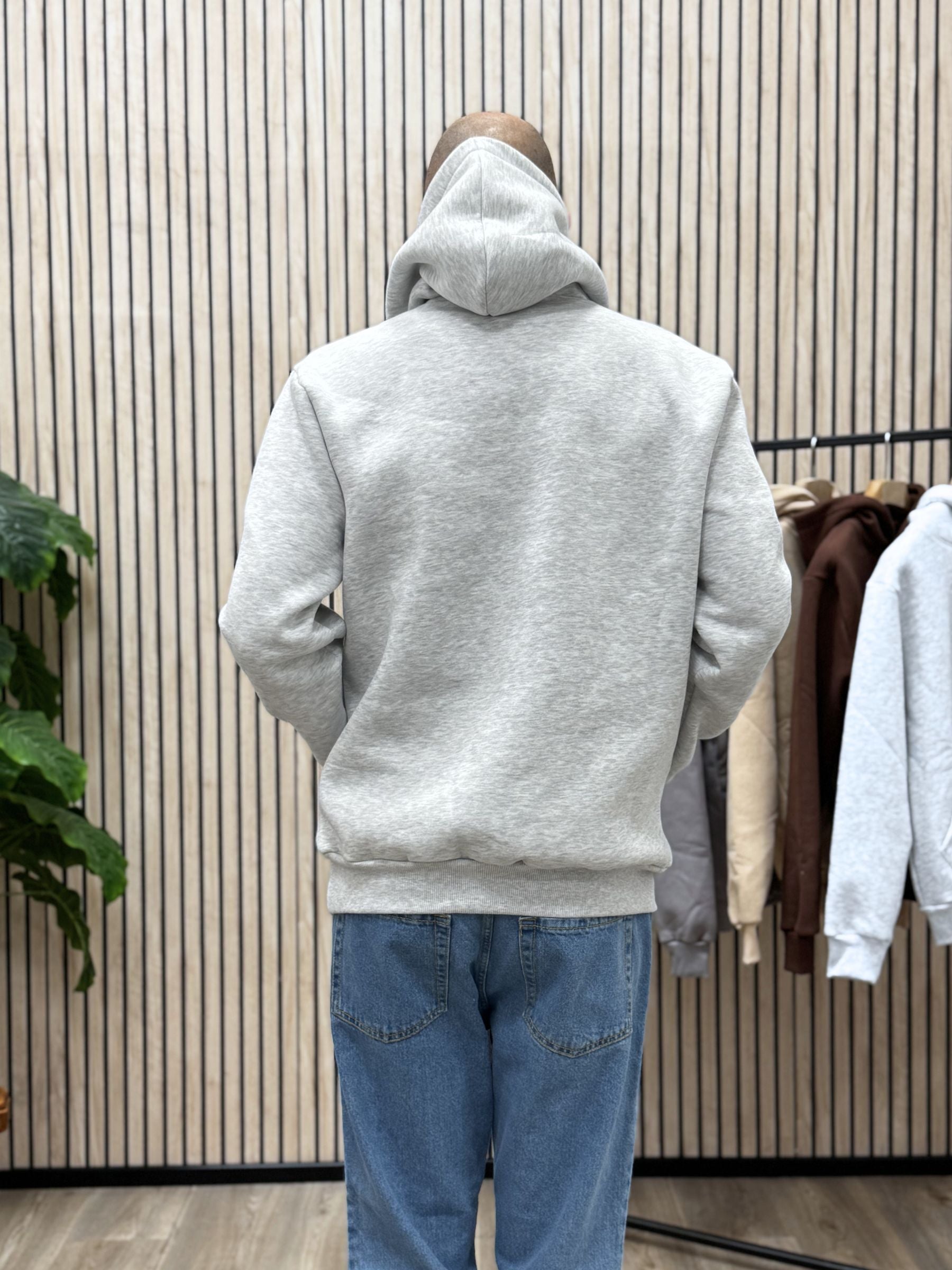 Felpa Boxy-Fit Grigio