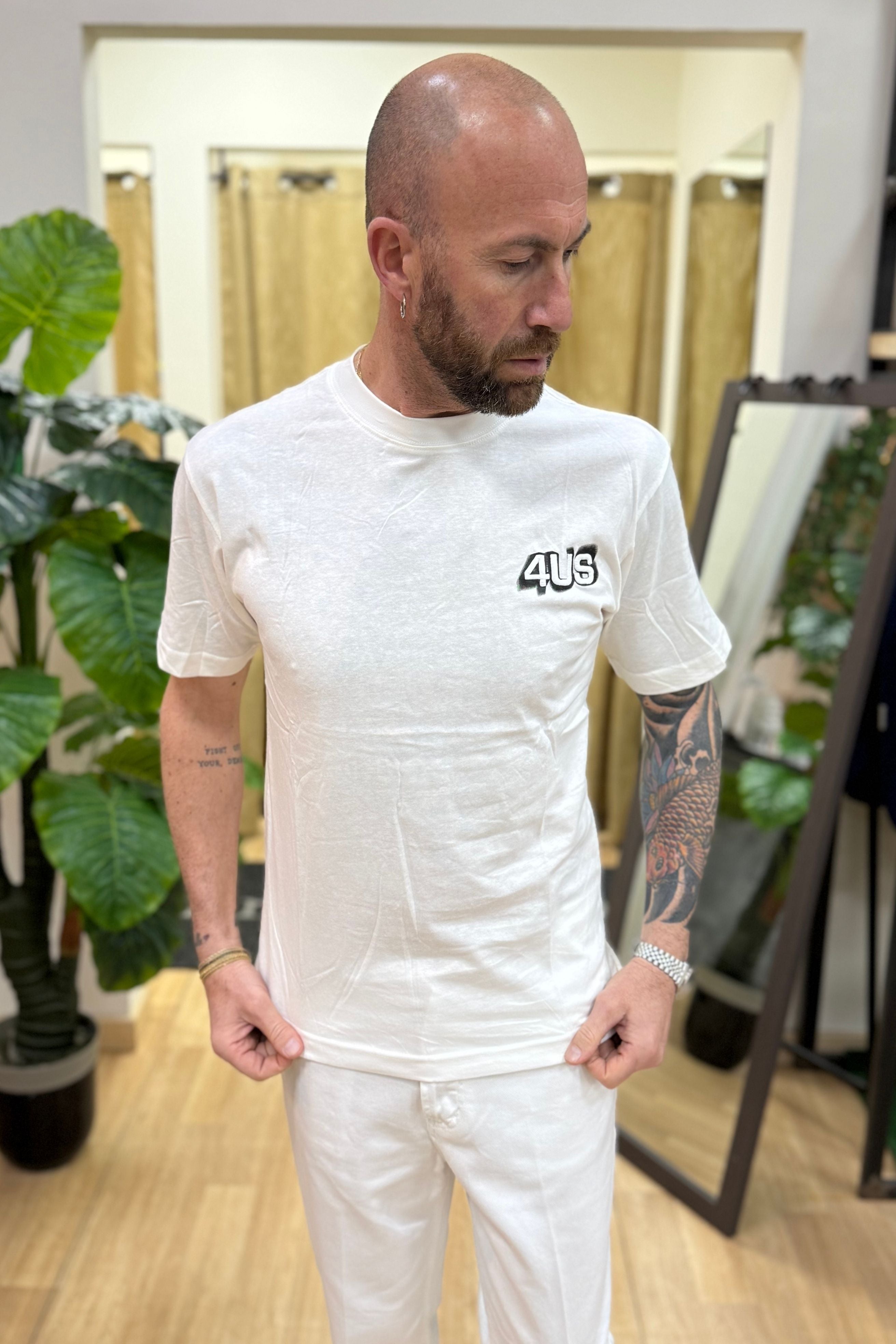 T-Shirt Basic 4US Bianco