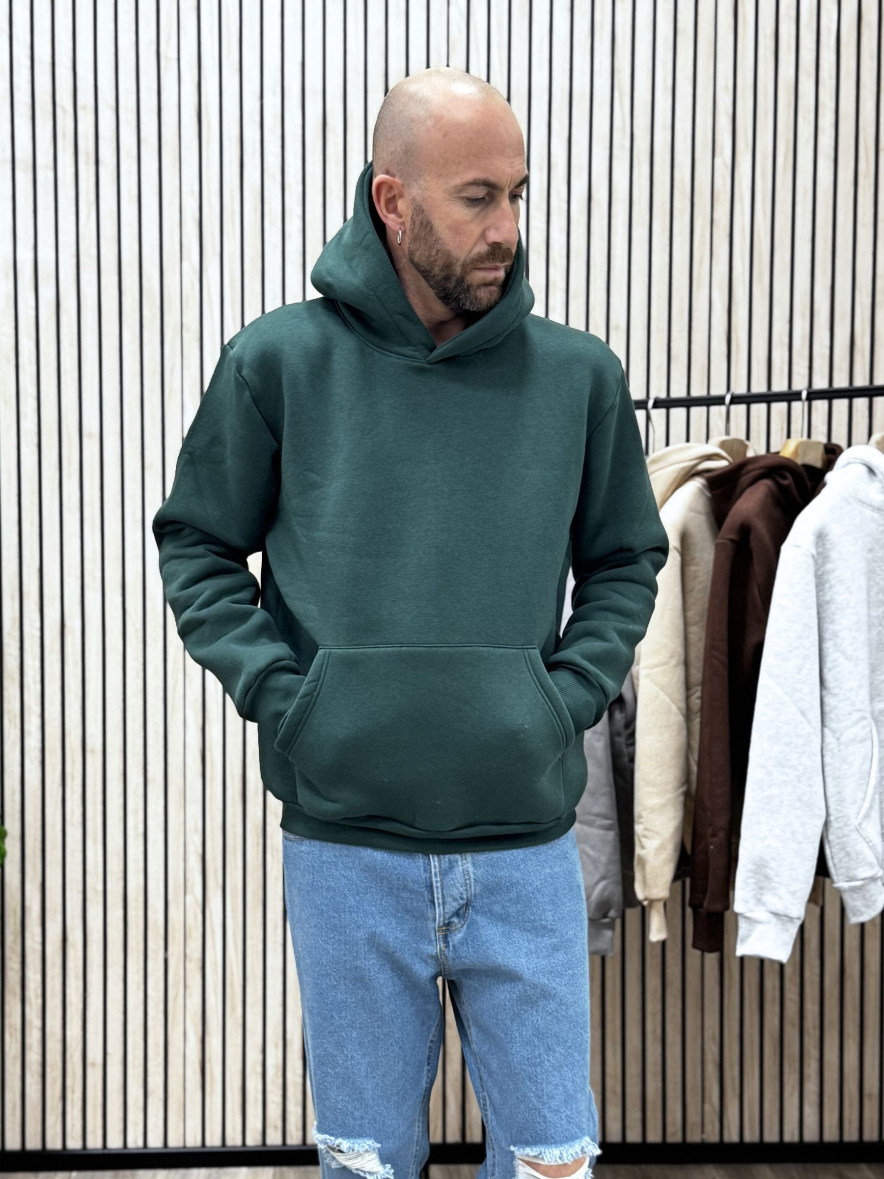 Felpa Boxy-Fit Verdone
