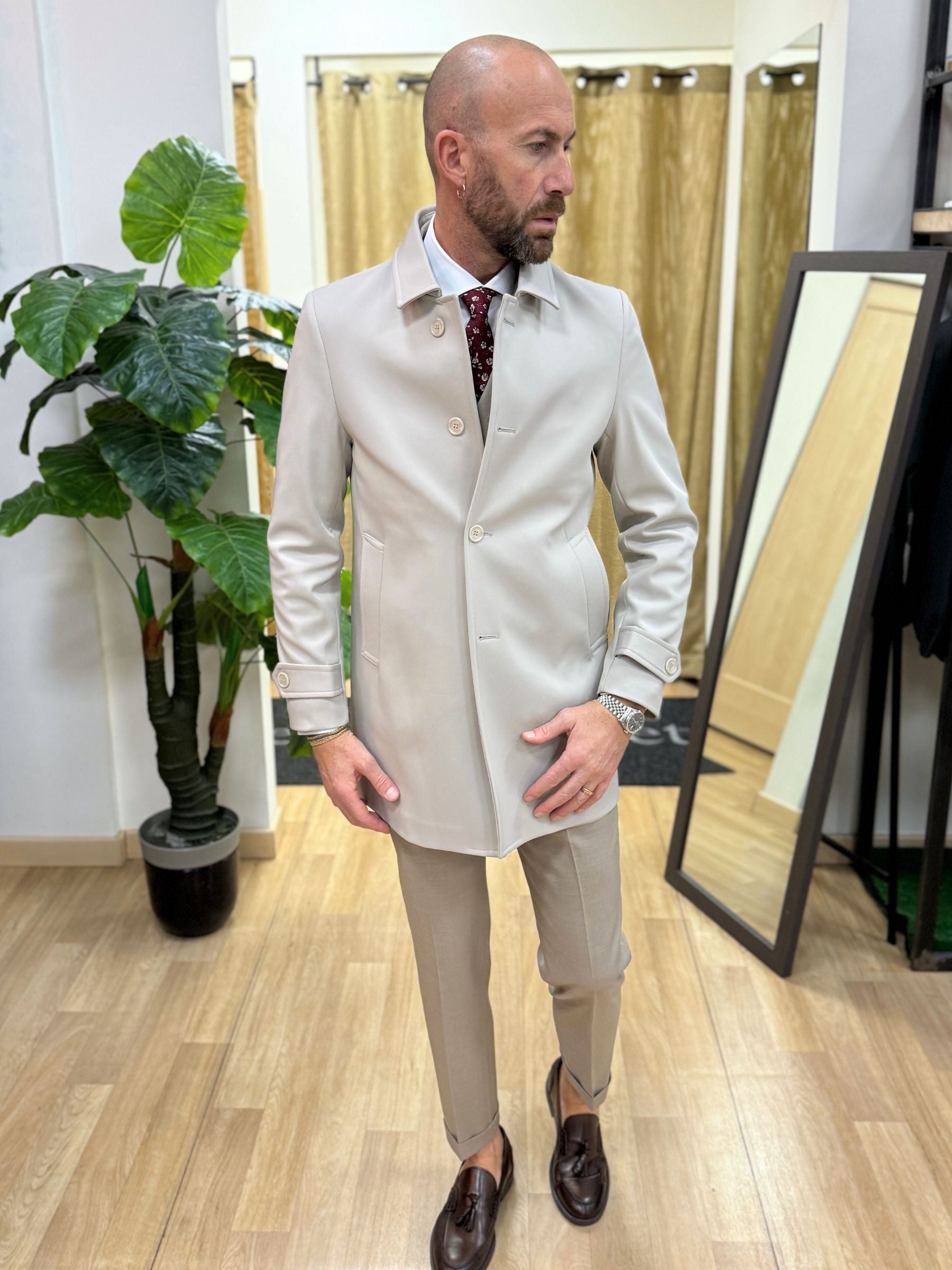 Trench Muster Beige