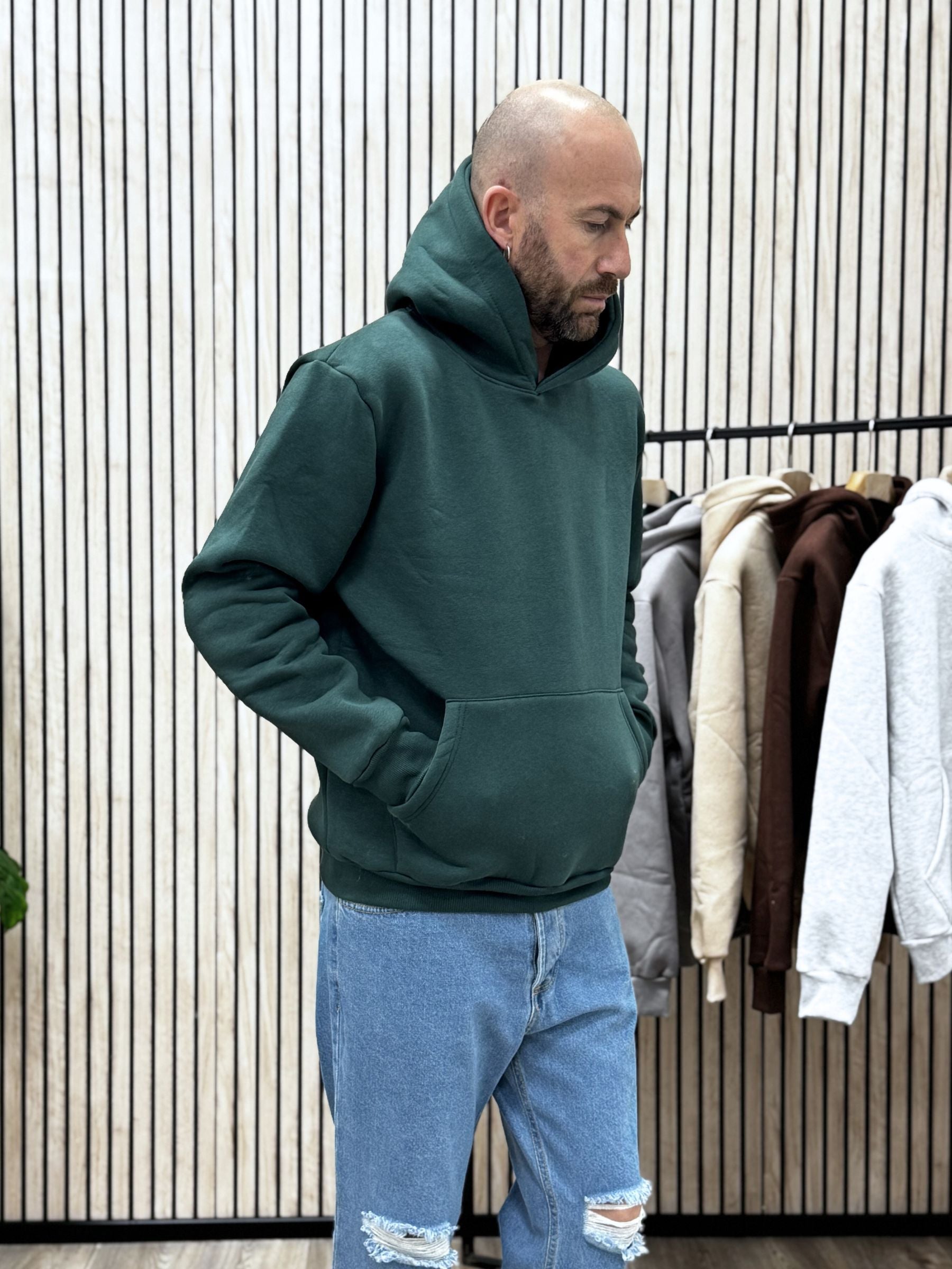 Felpa Boxy-Fit Verdone