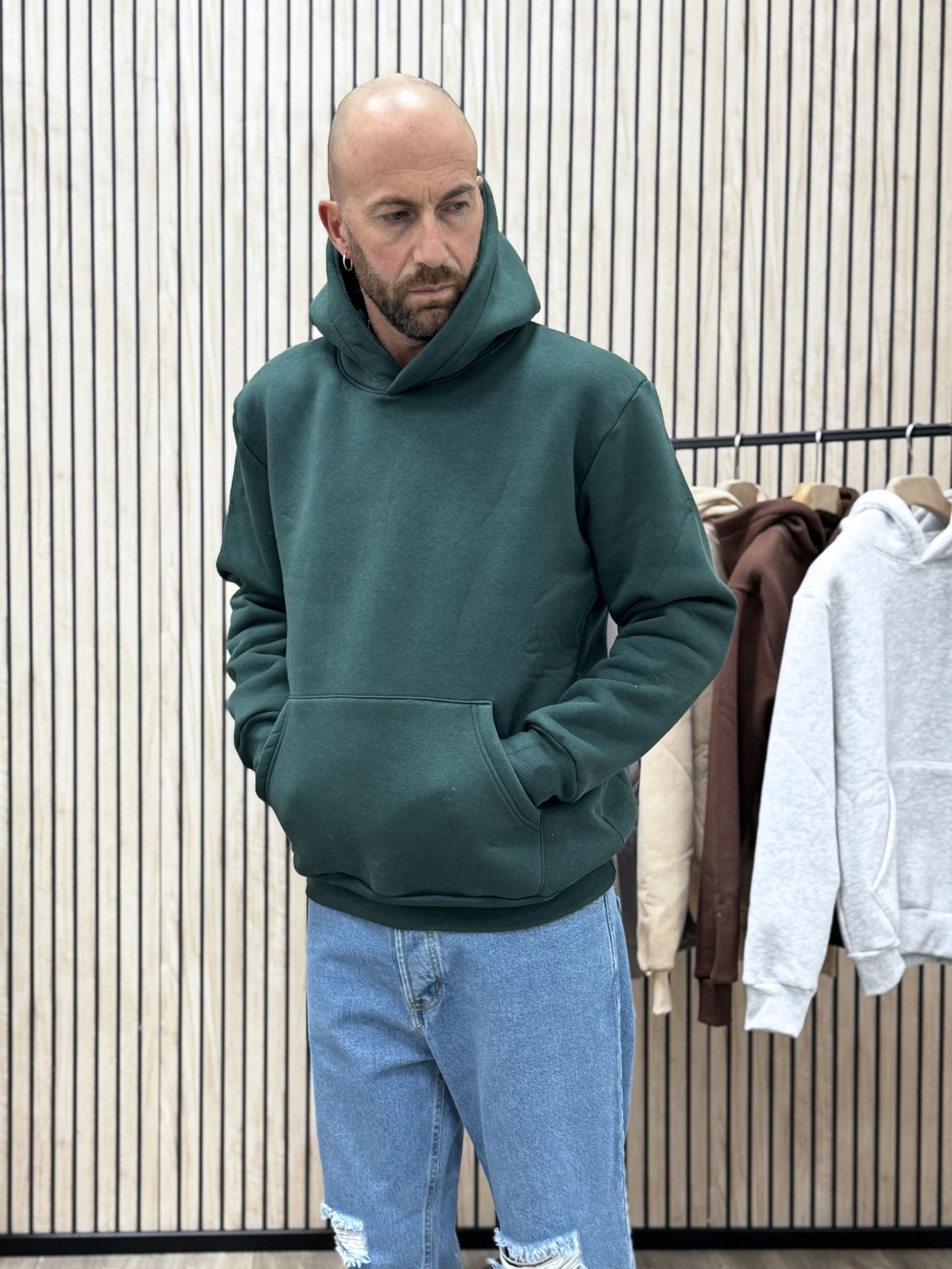 Felpa Boxy-Fit Verdone