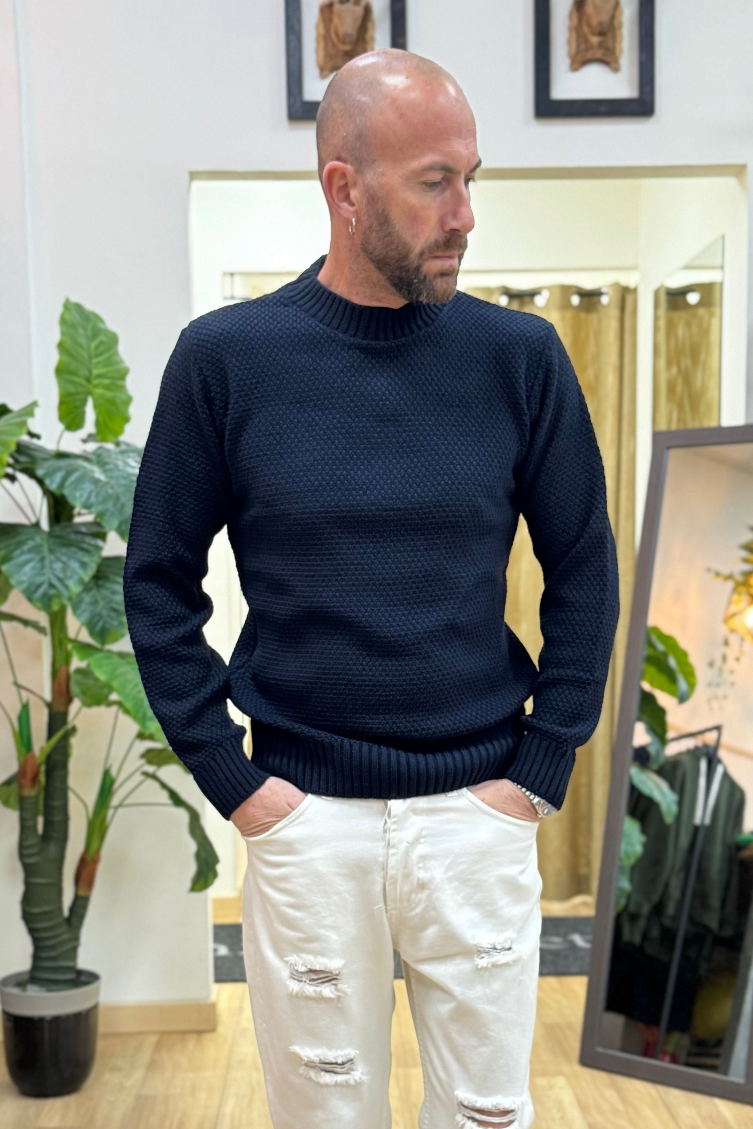 Maglioncino MezzoCollo MF Blu