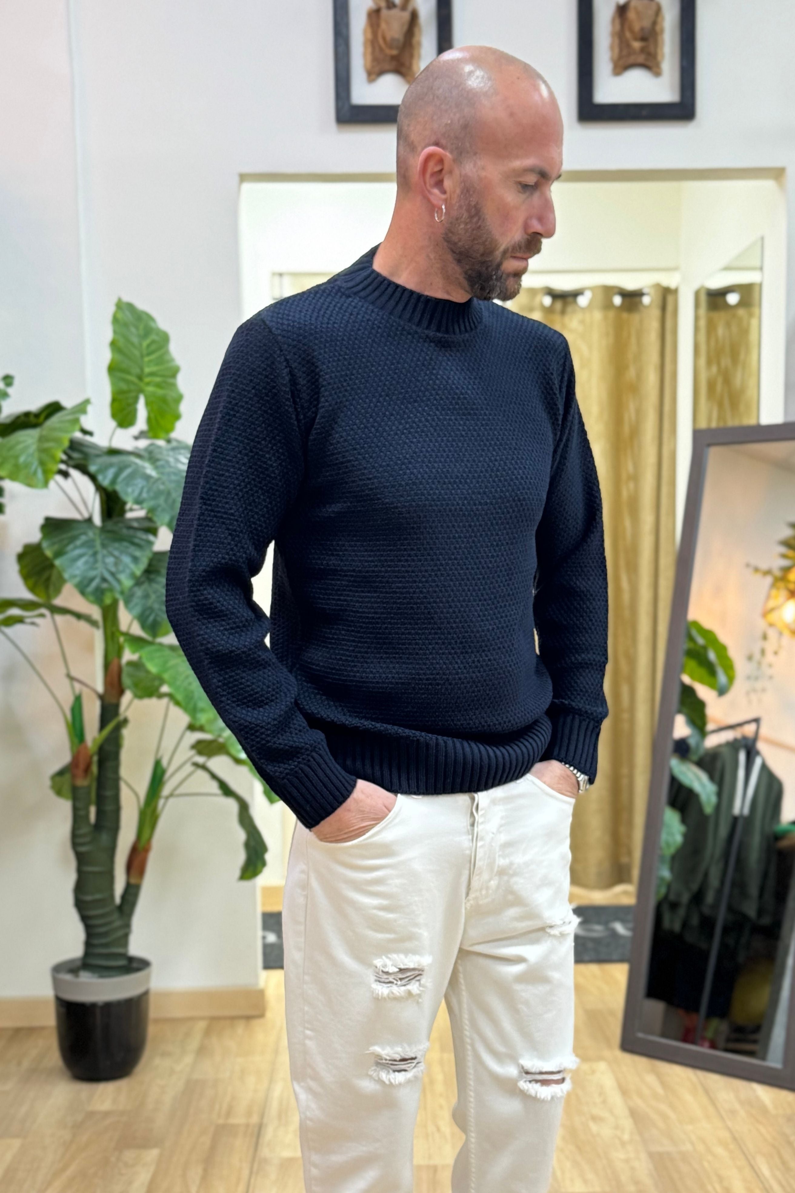 Maglioncino MezzoCollo MF Blu