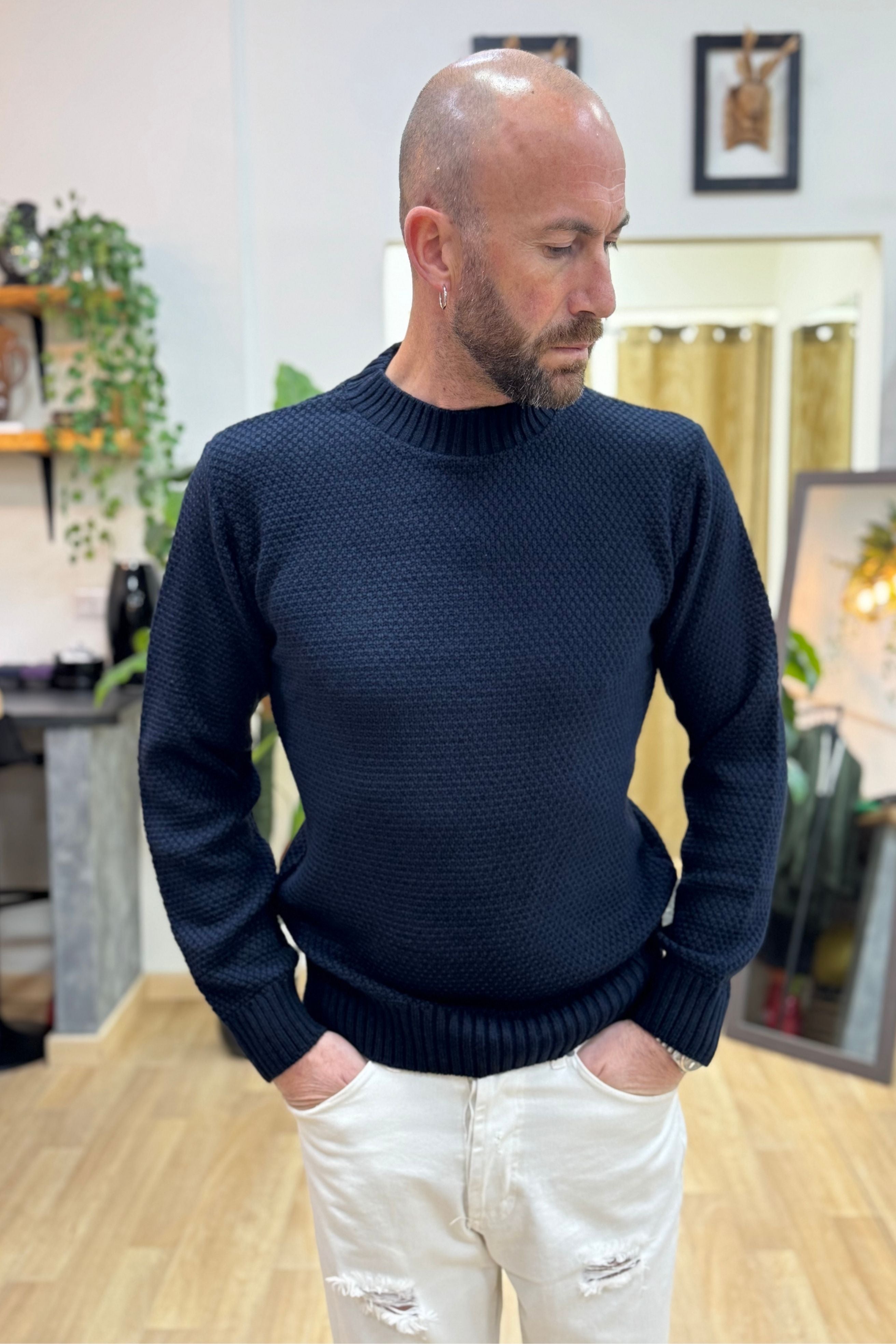 Maglioncino MezzoCollo MF Blu