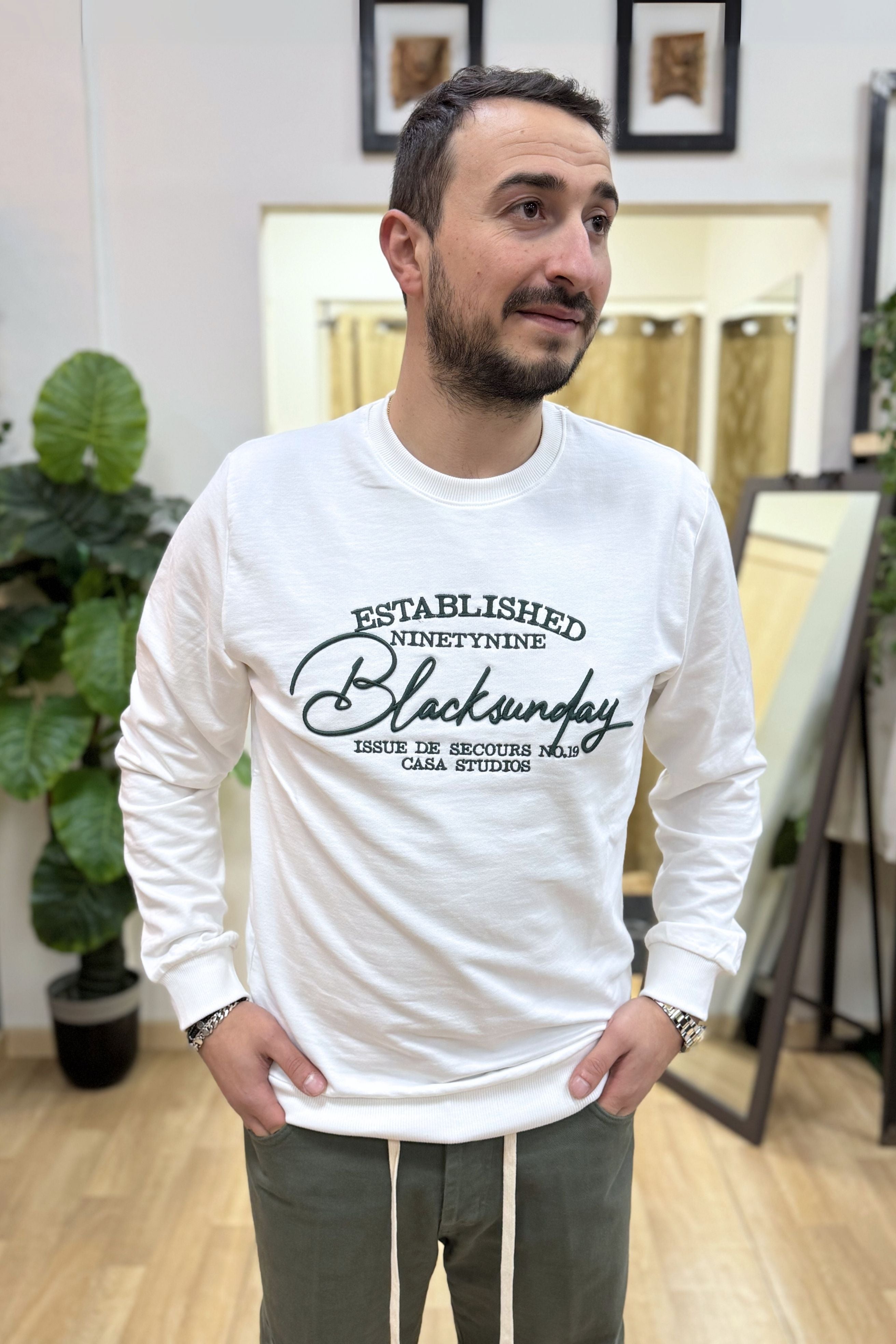Felpa BLKS Brodway Bianco