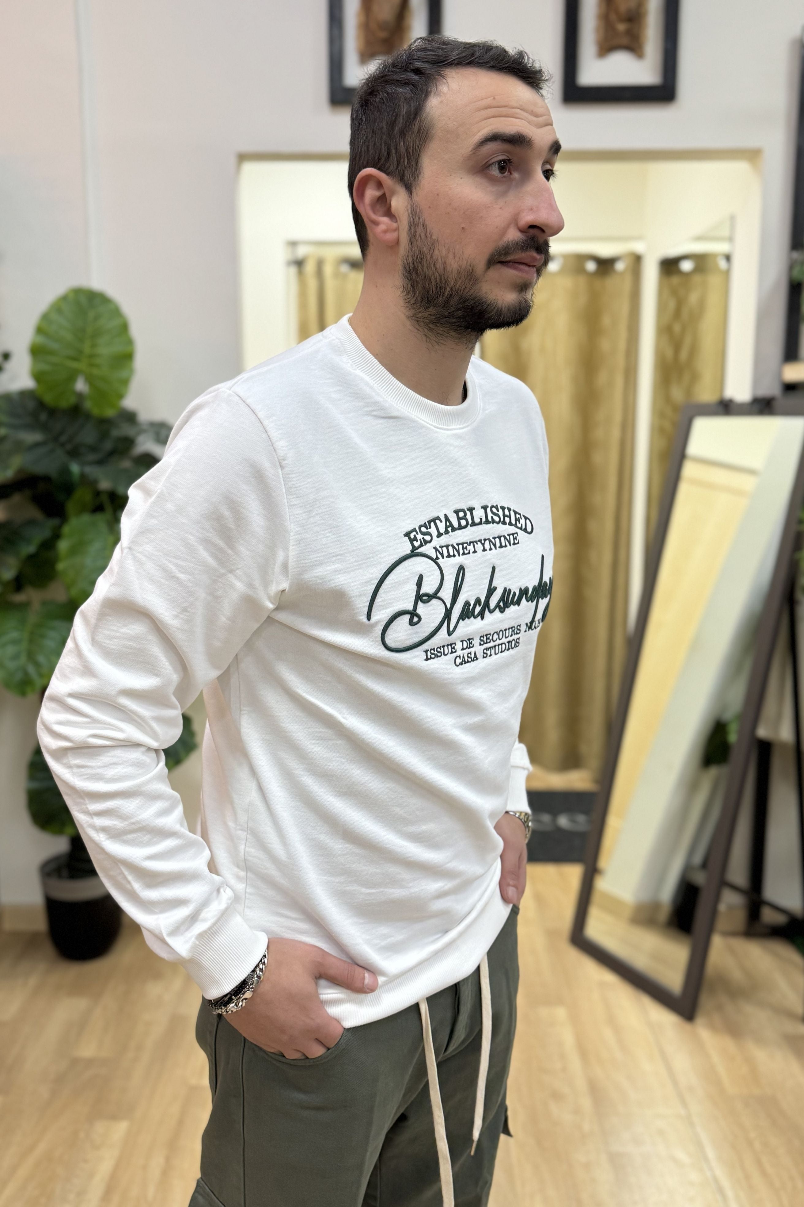 Felpa BLKS Brodway Bianco