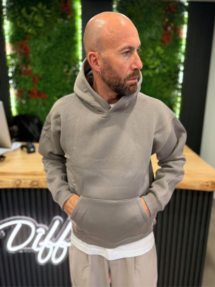 Felpa Boxy-Fit Piombo
