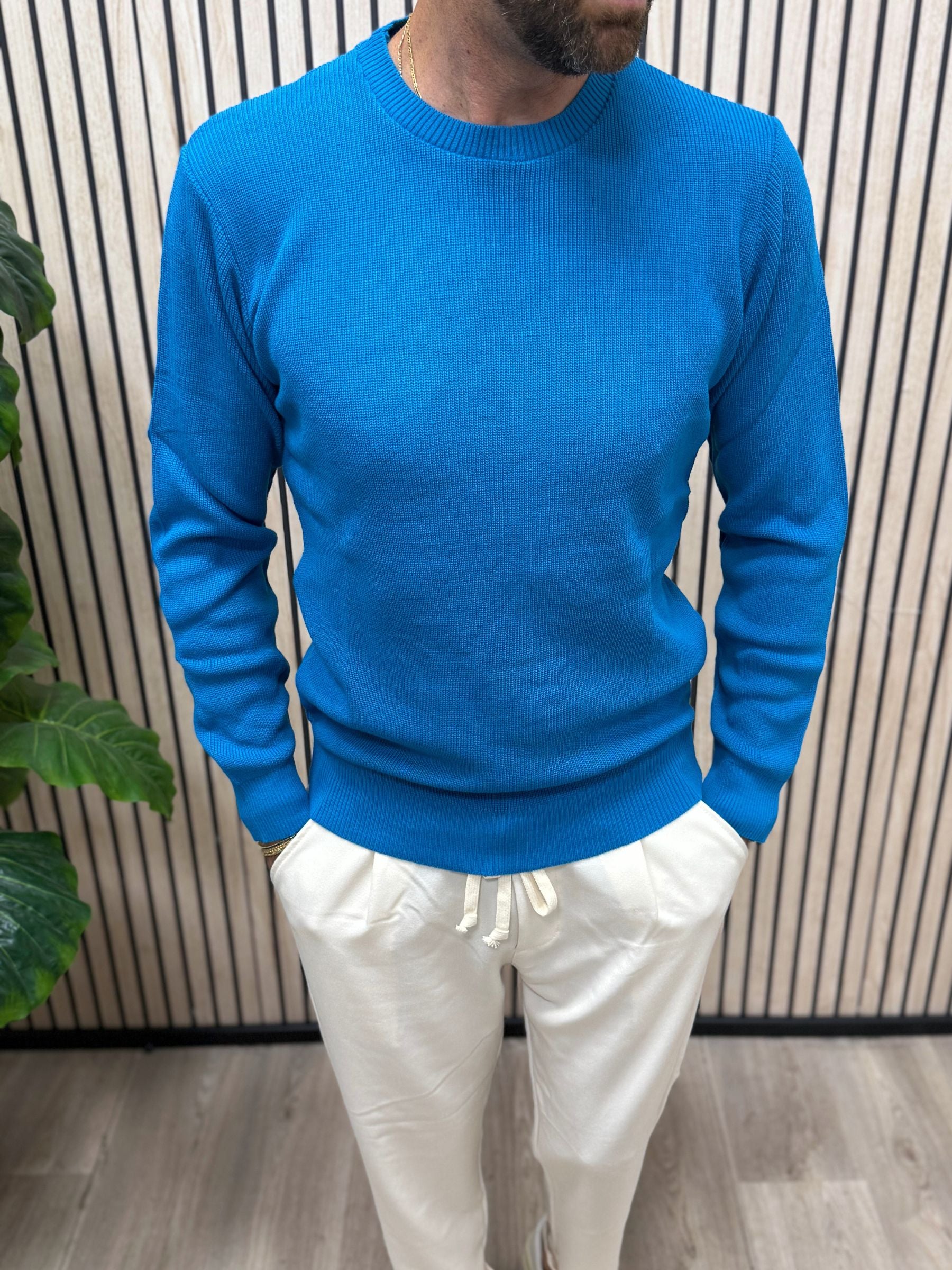 Maglioncino GiroGola In Filo MF 2.0 Turchese