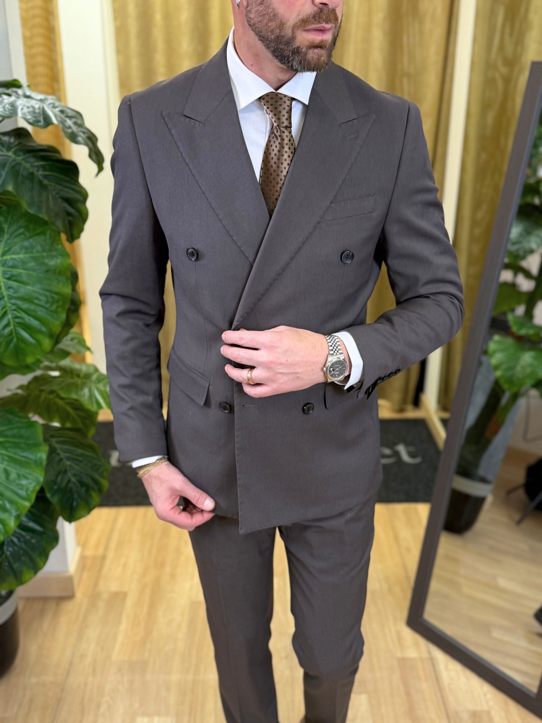 Abito DoppioPetto Fango