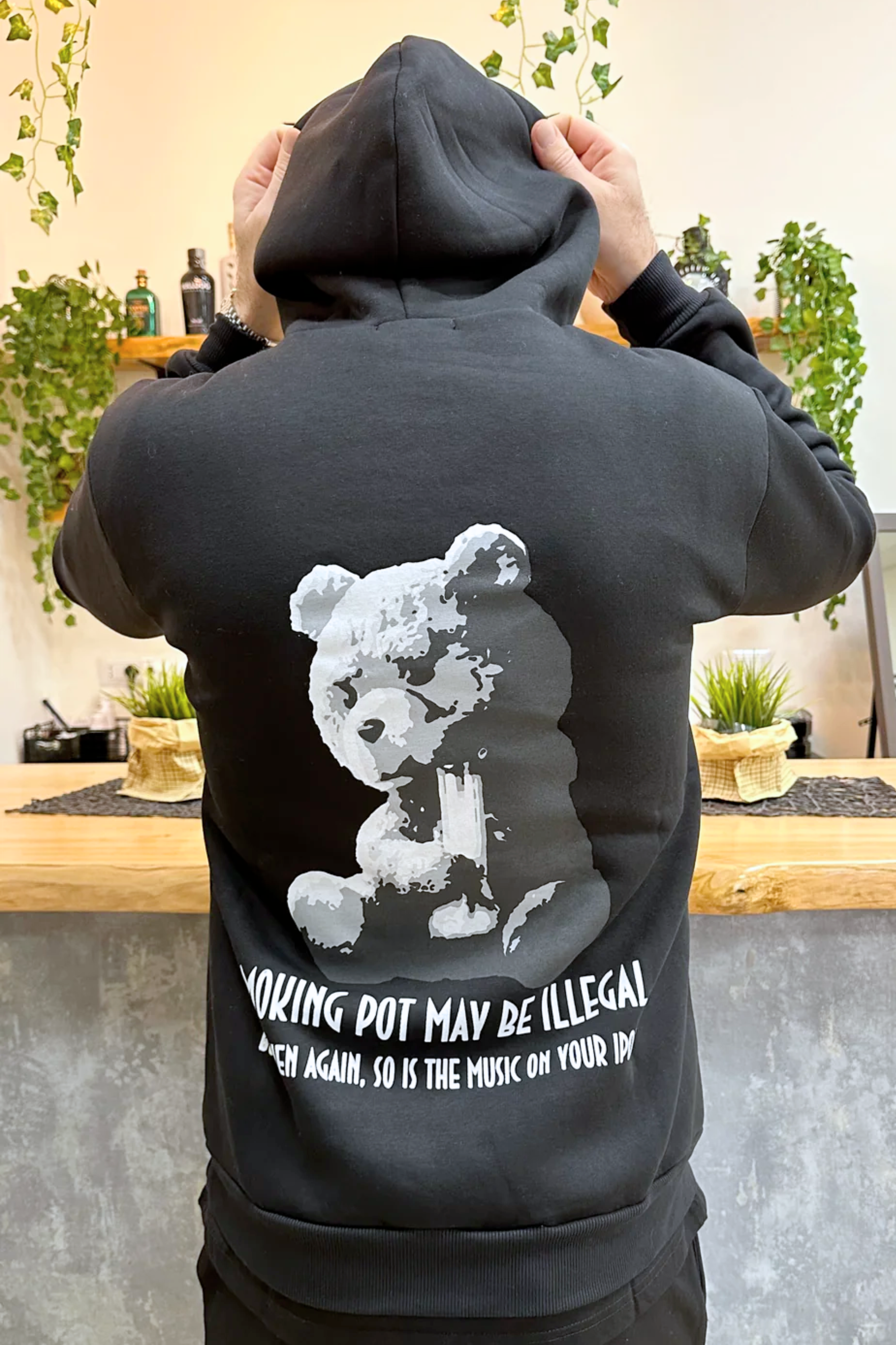 Felpa Teddy Nera