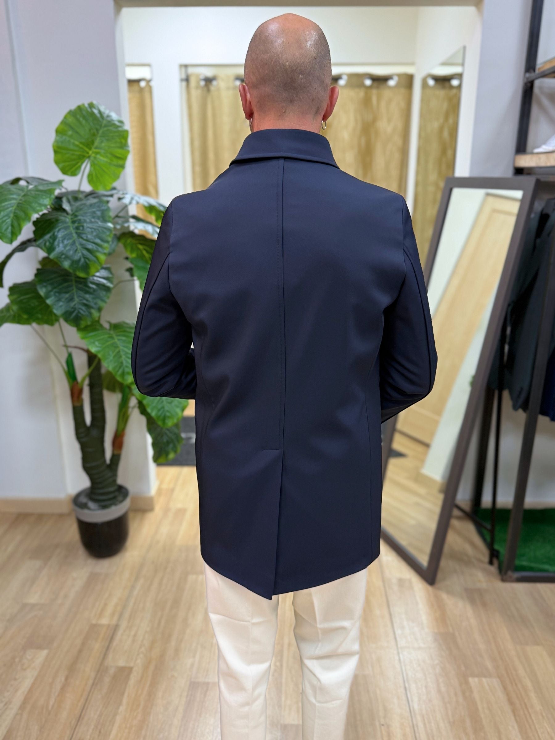 Trench Muster Blu