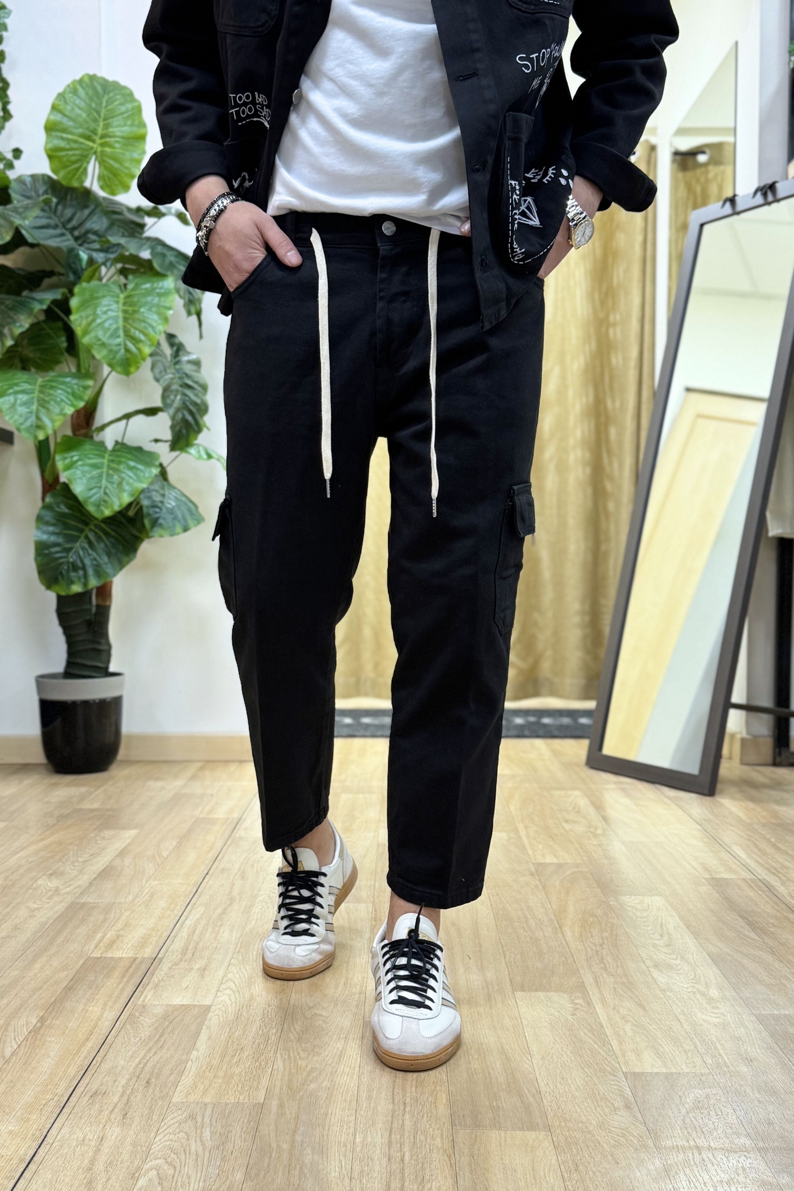 PantaJeans Cargo Different Nero