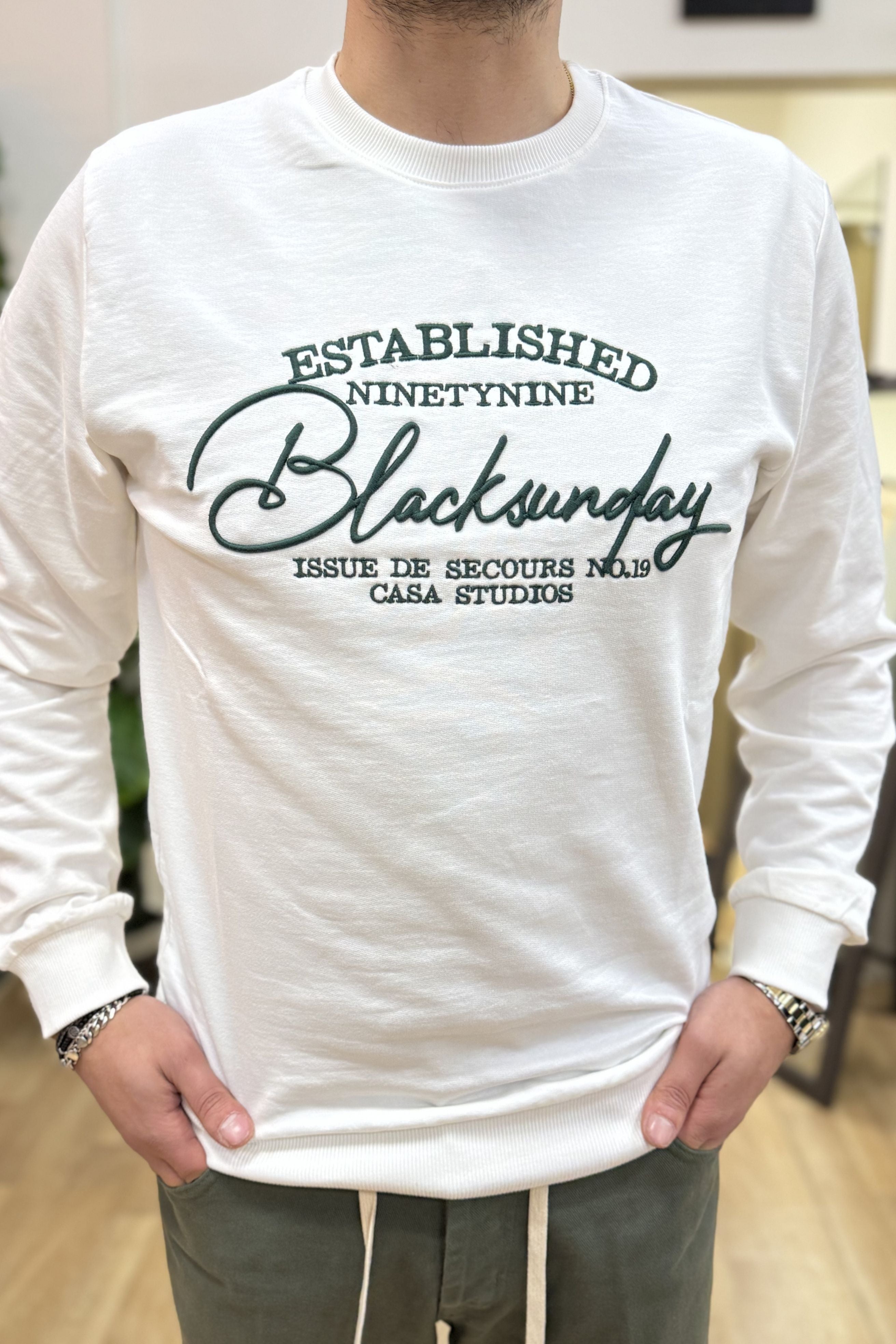 Felpa BLKS Brodway Bianco