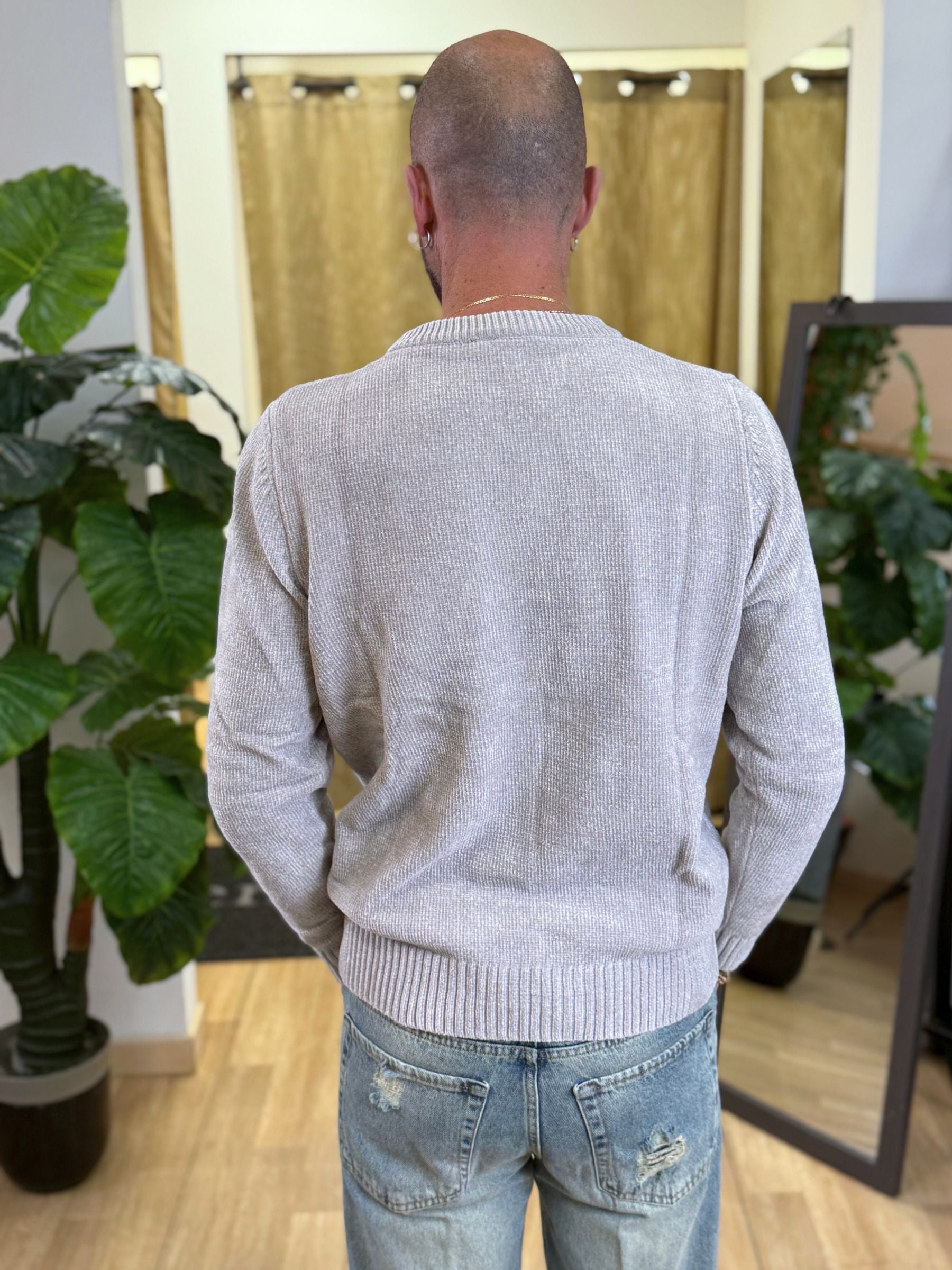 Maglioncino Ciniglia LP Grigio Perla