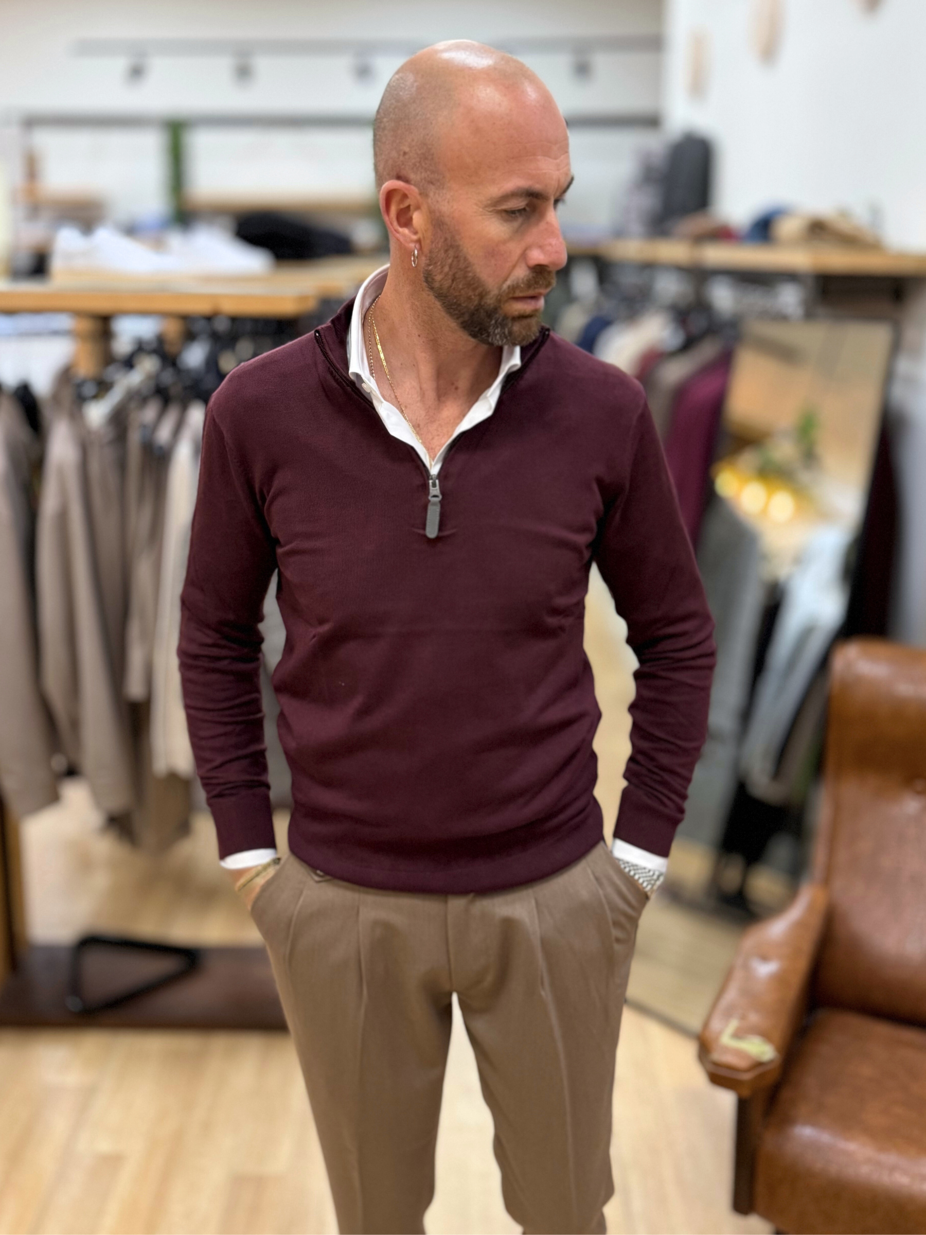 Maglia Serafino Bordeaux