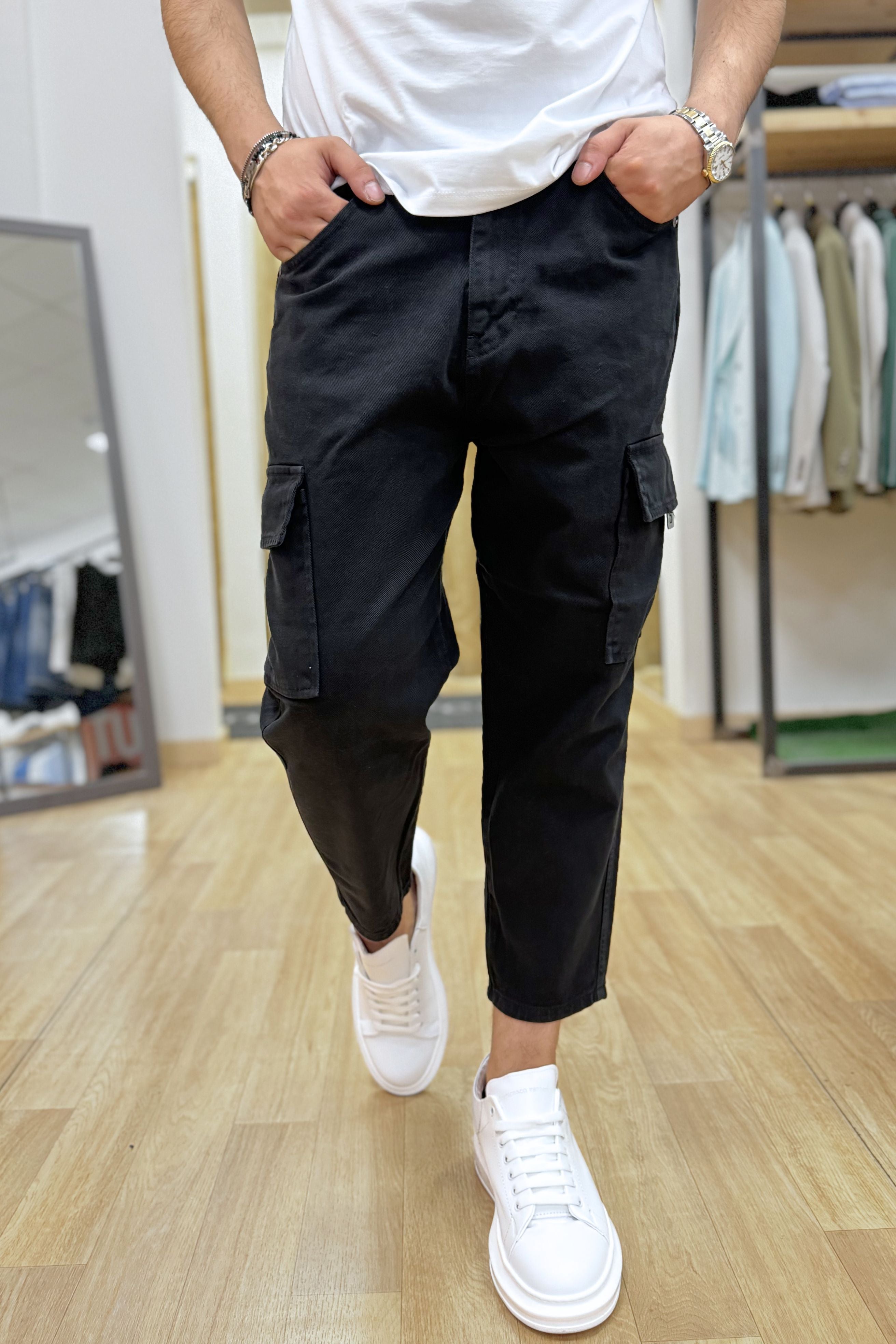 Jeans Cargo Different Nero