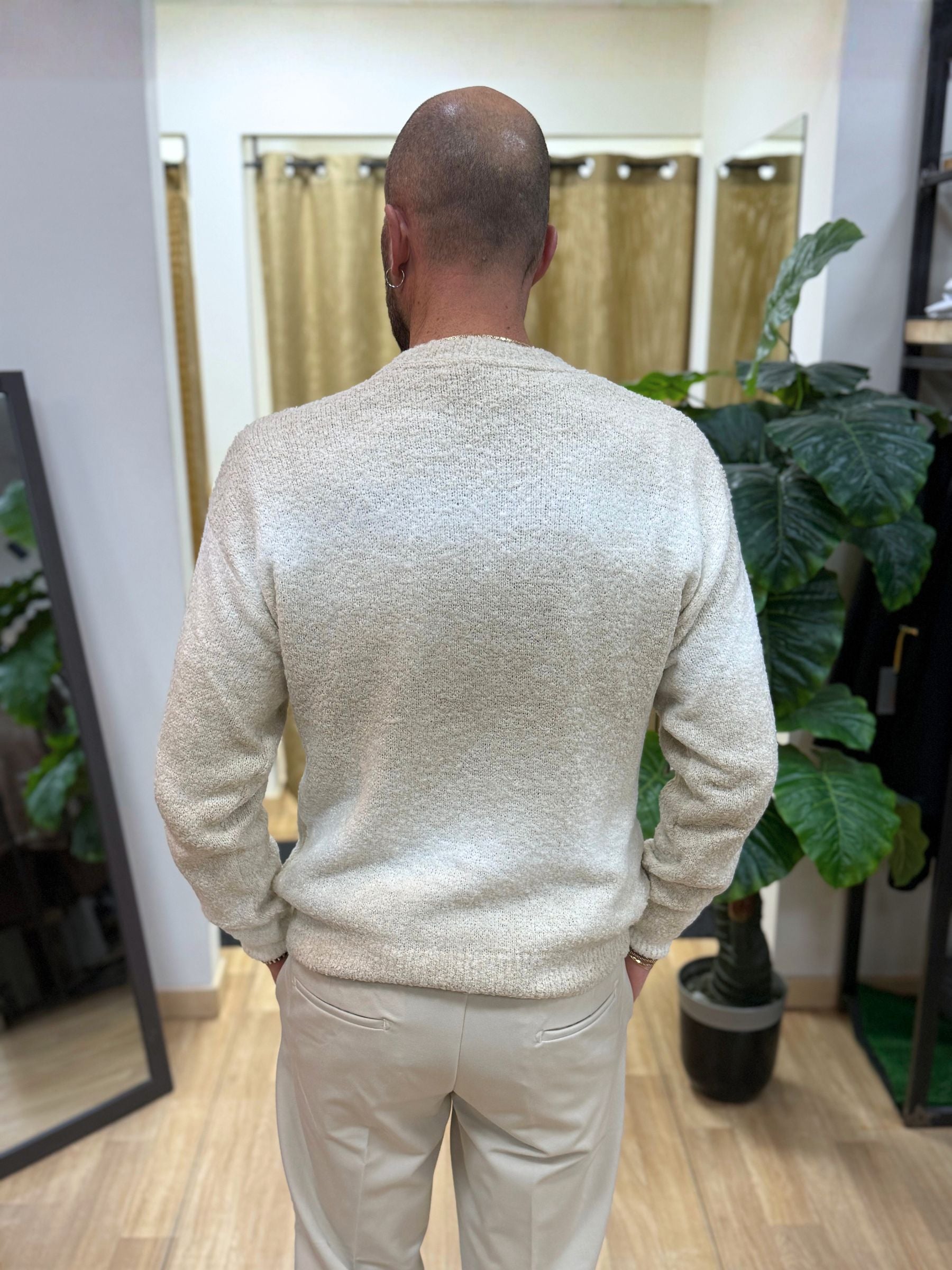 Maglioncino Bouclè Panna