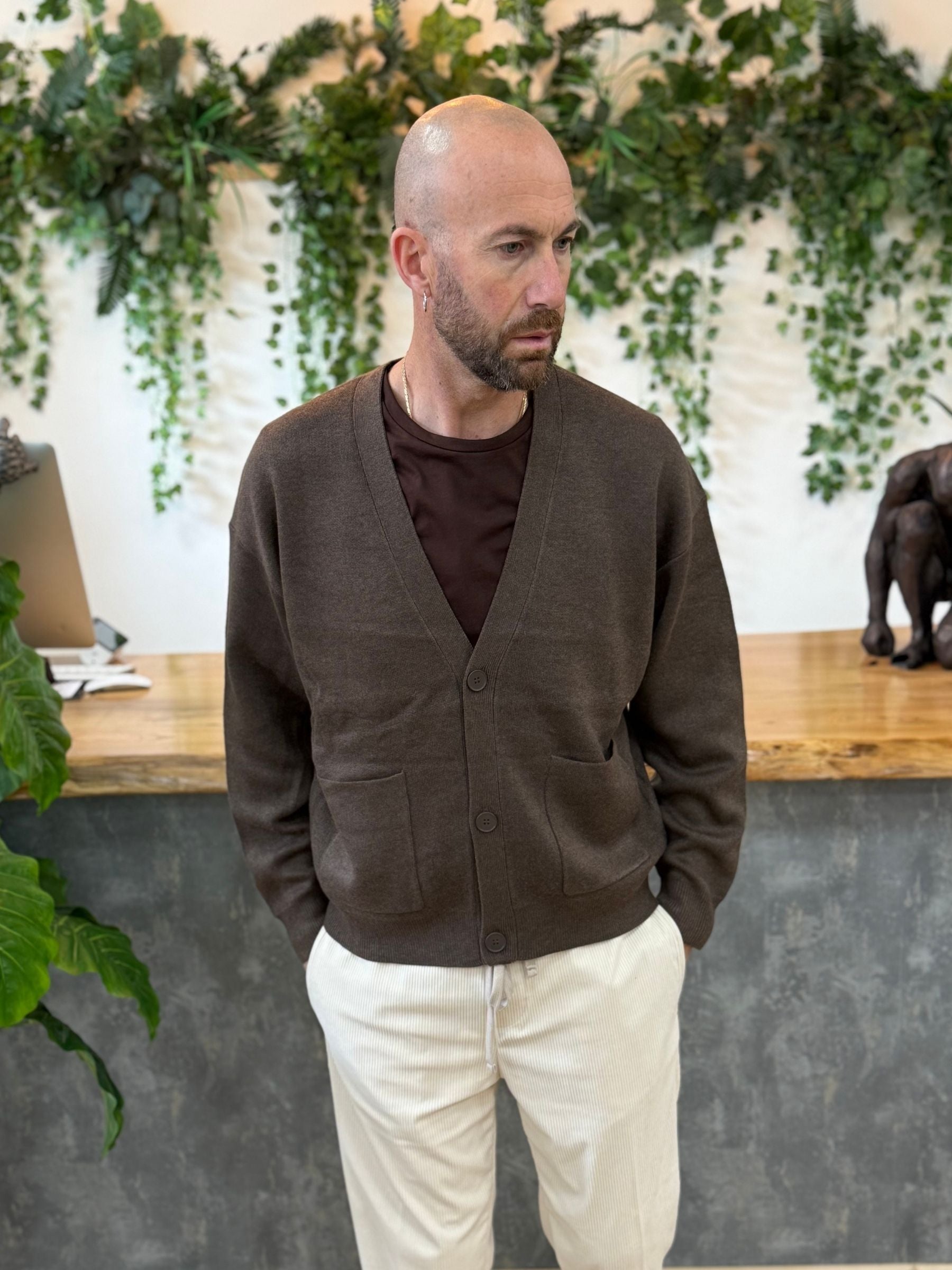 Cardigan Quib Marrone