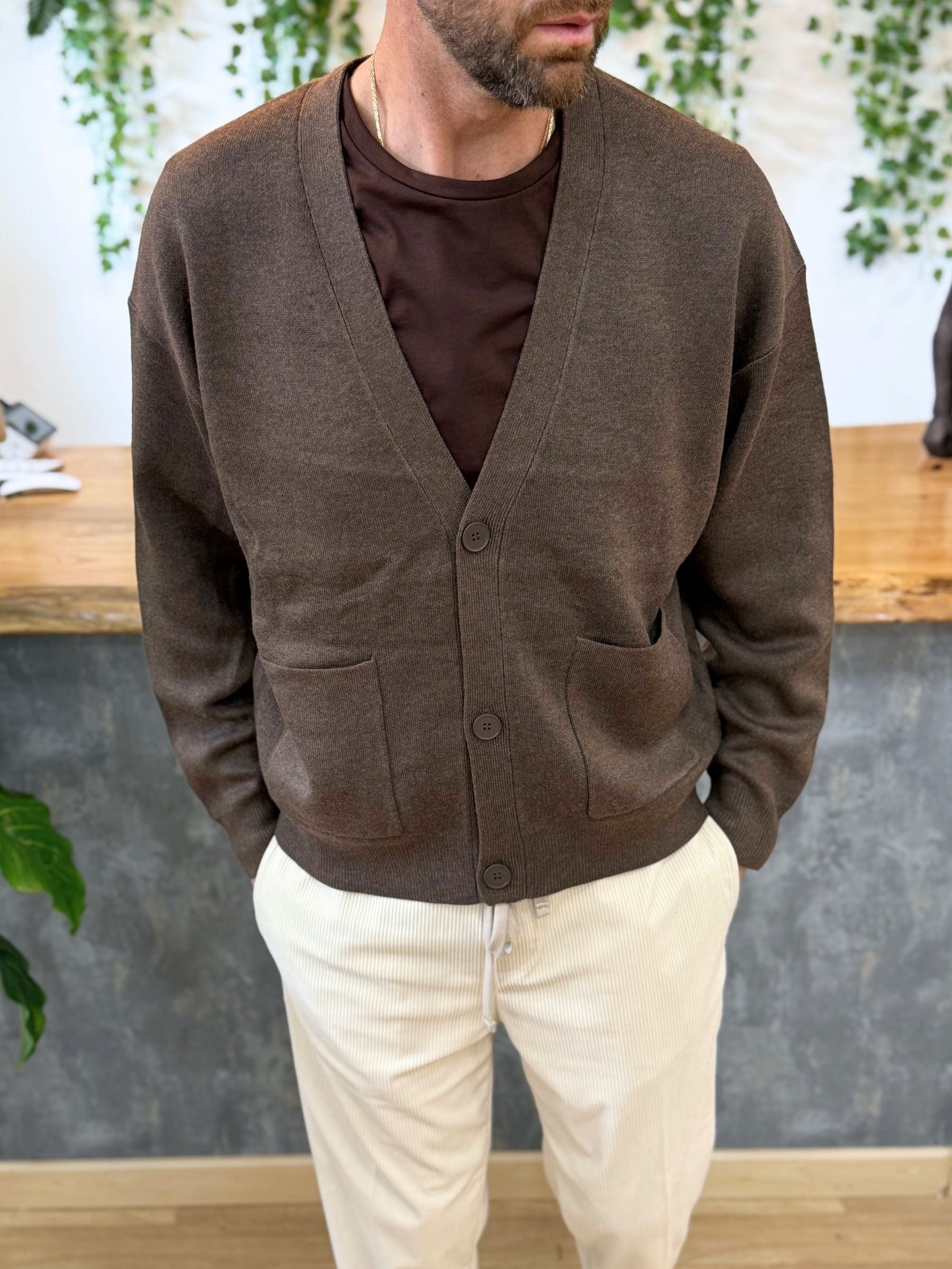 Cardigan Quib Marrone