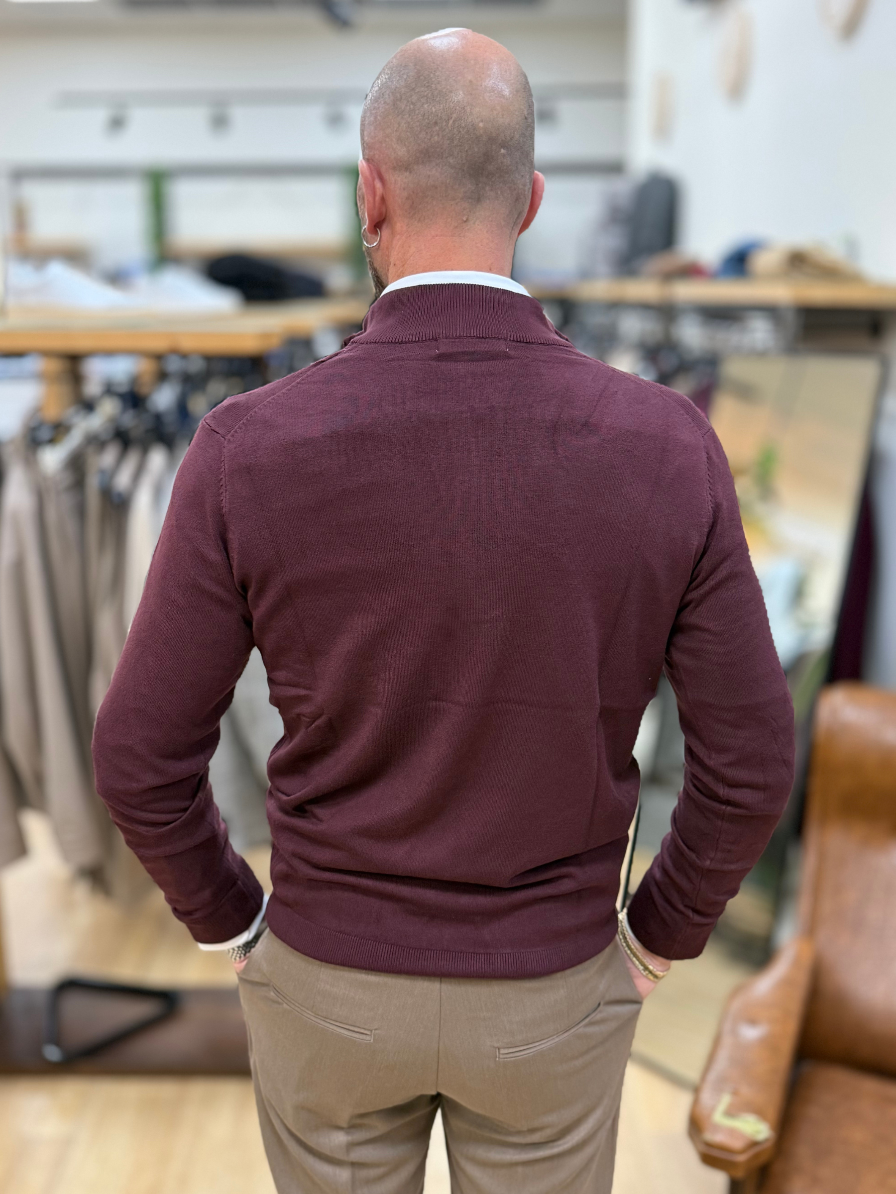 Maglia Serafino Bordeaux