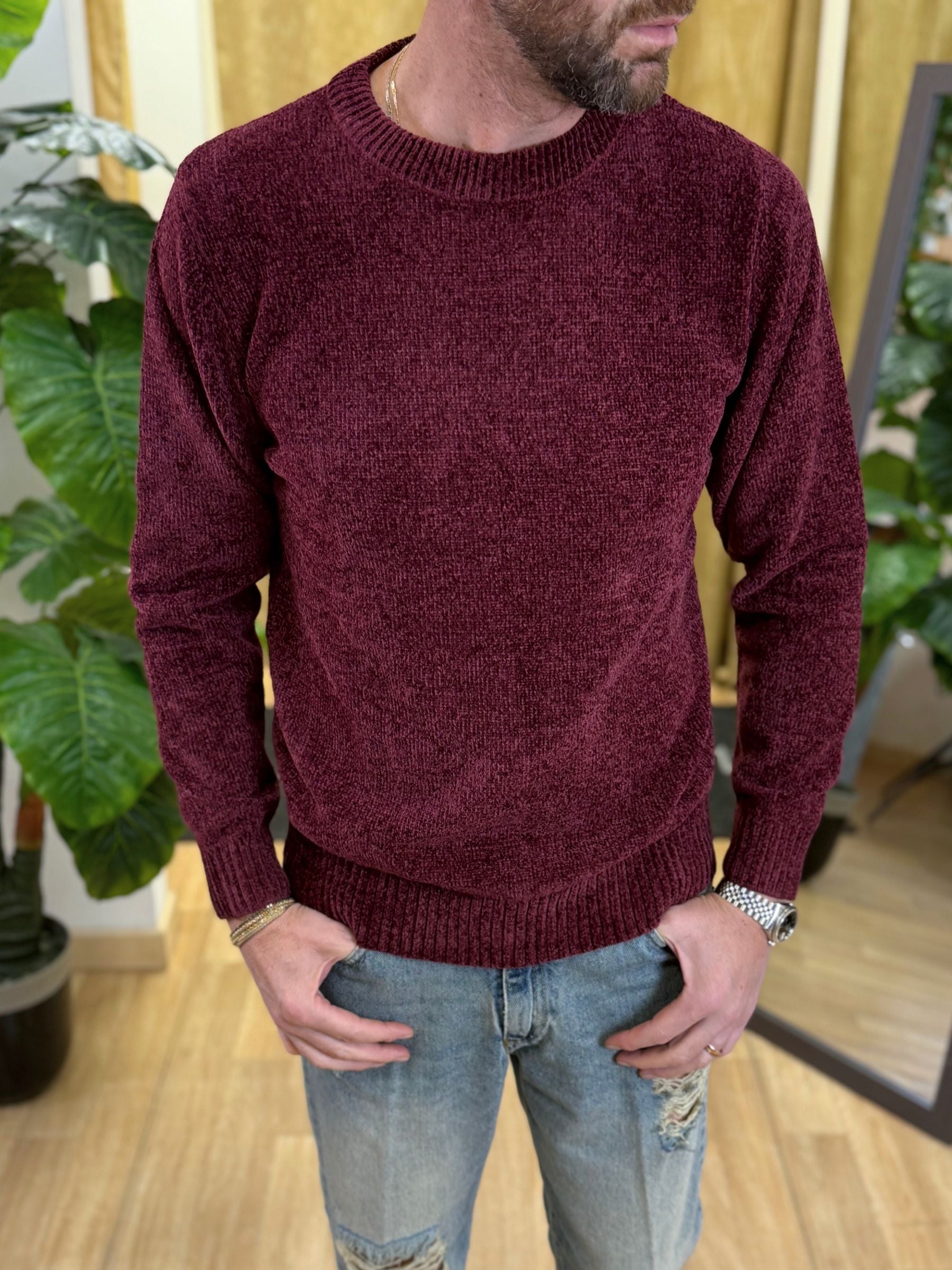Maglioncino Ciniglia LP Bordeaux