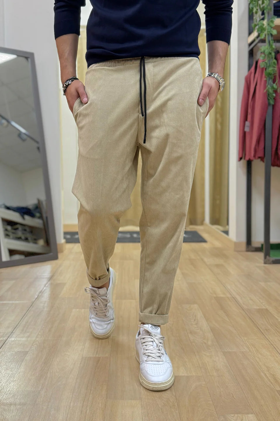 Pantalaccio milano velluto Beige