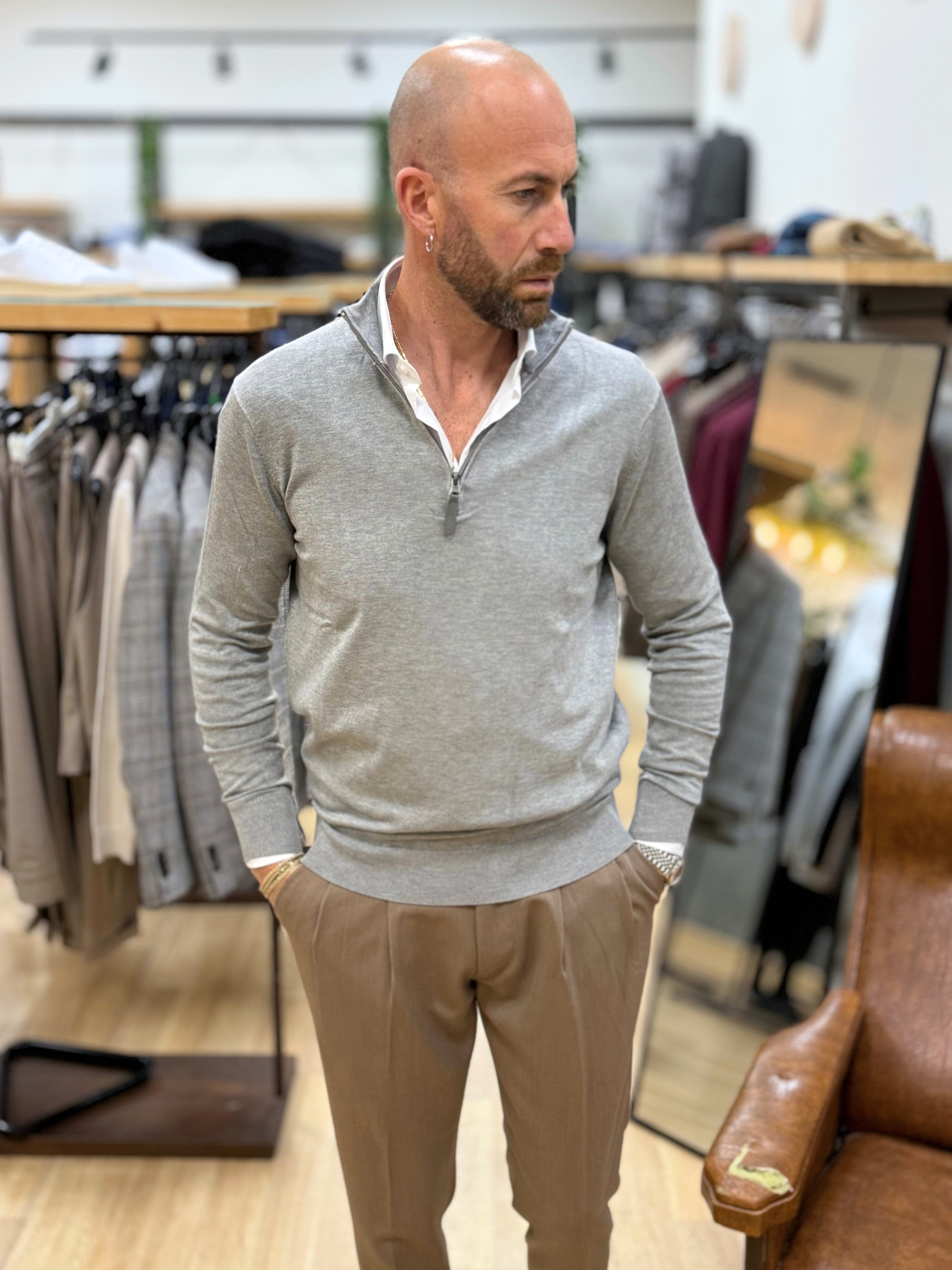 Maglia Serafino Grigio
