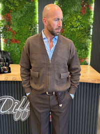 Cardigan Over Zip Caffè