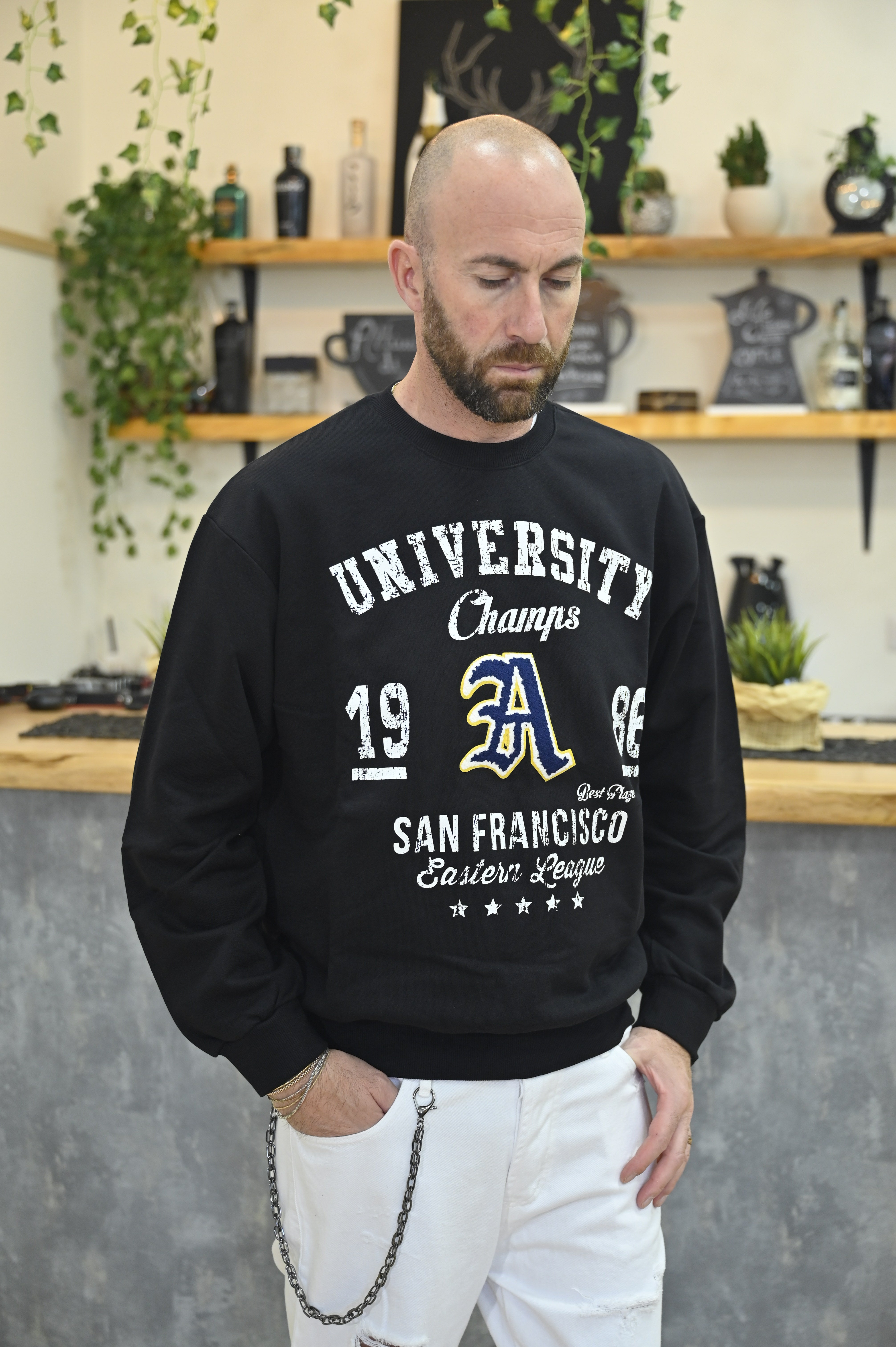 Felpa University Nero