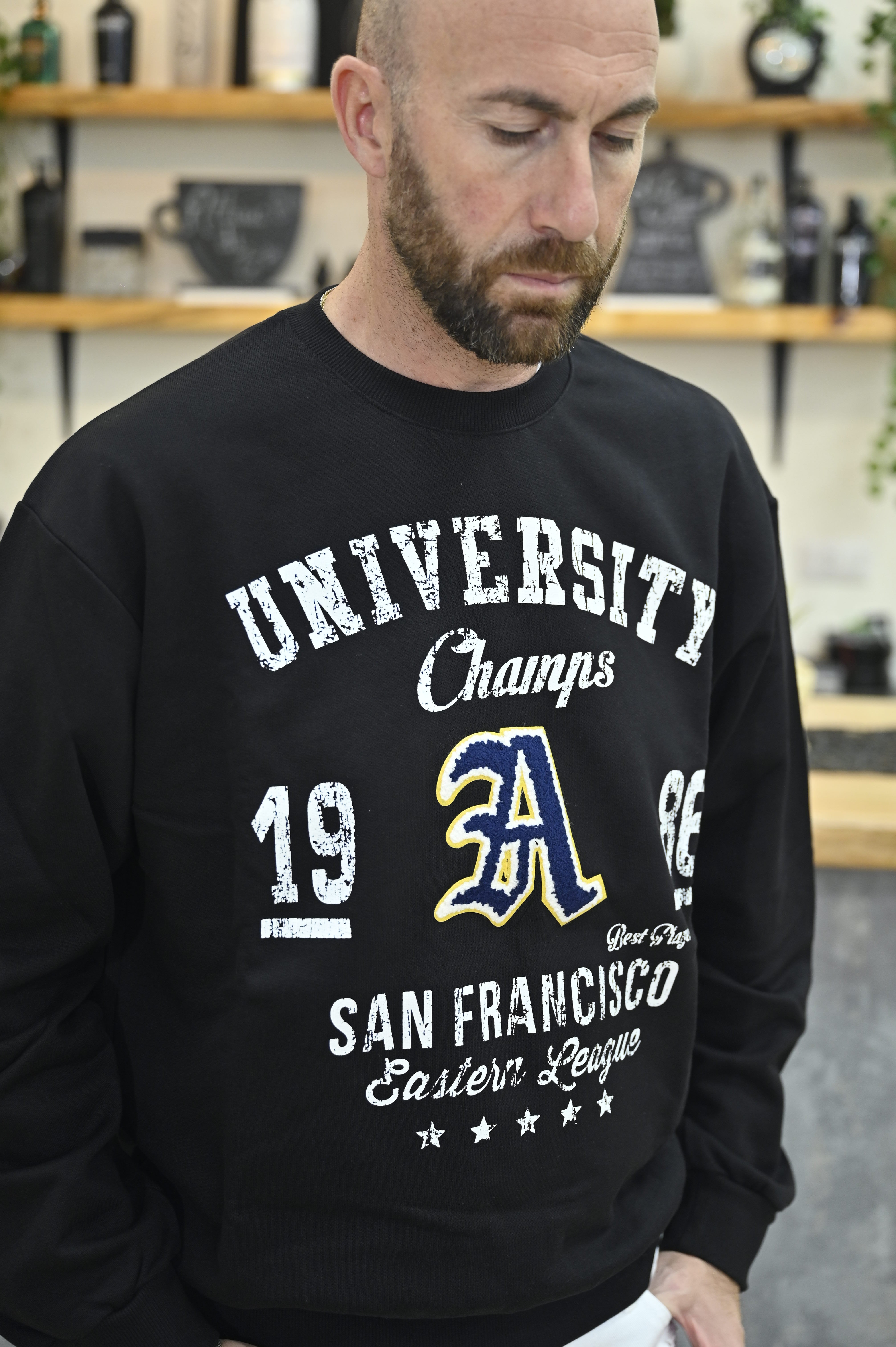 Felpa University Nero