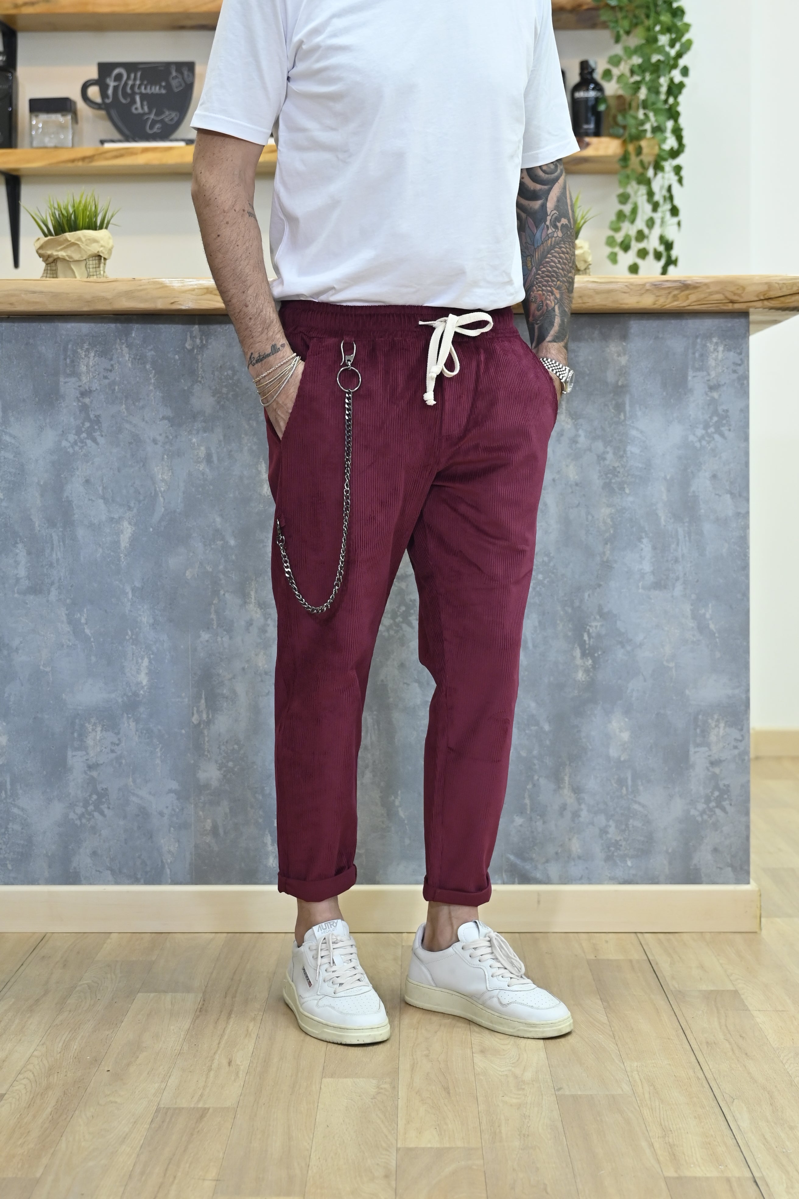Pantalaccio Bordeaux In Velluto