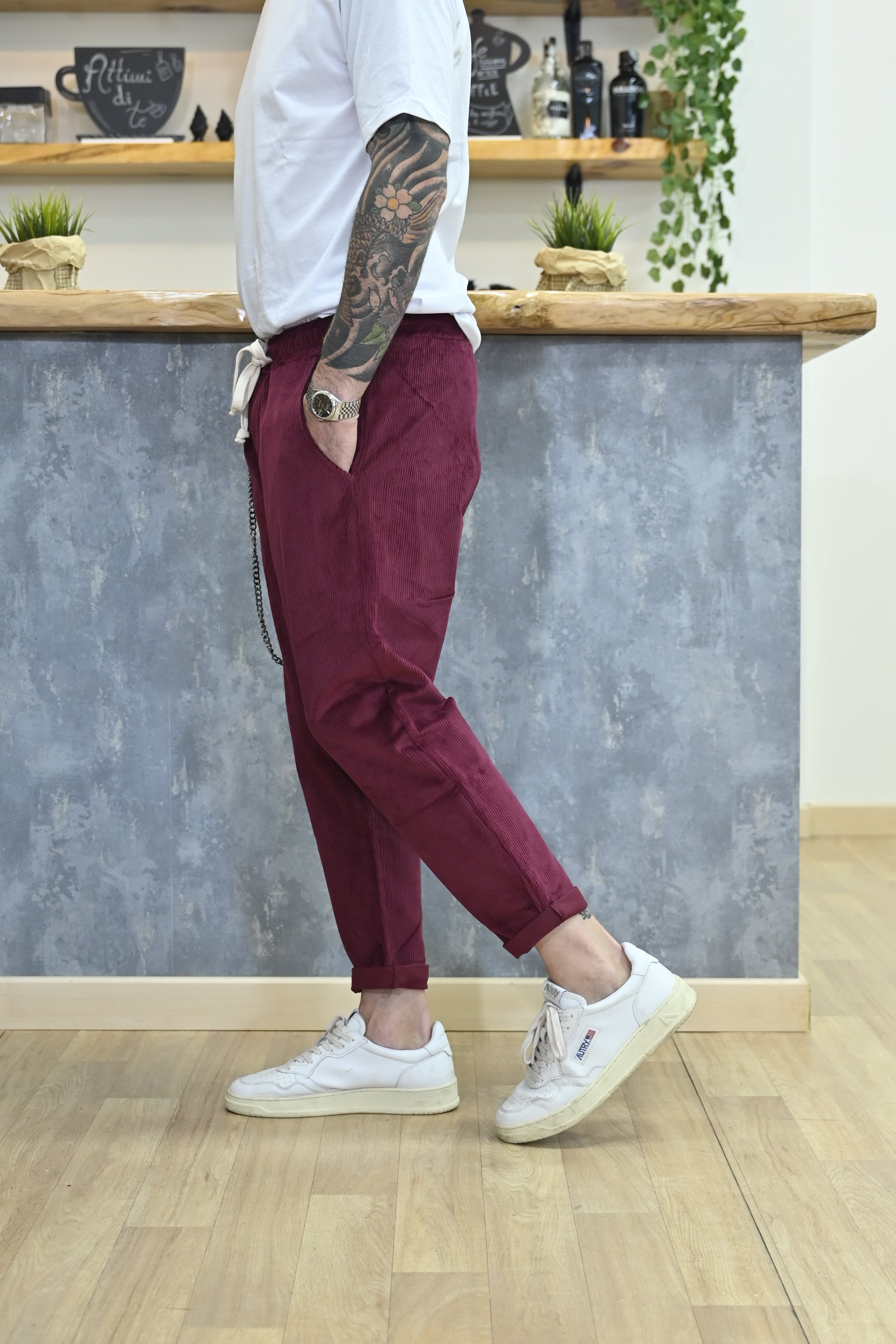 Pantalaccio Bordeaux In Velluto