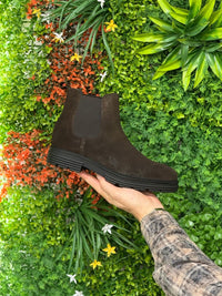 Stivaletto In Camoscio Marrone