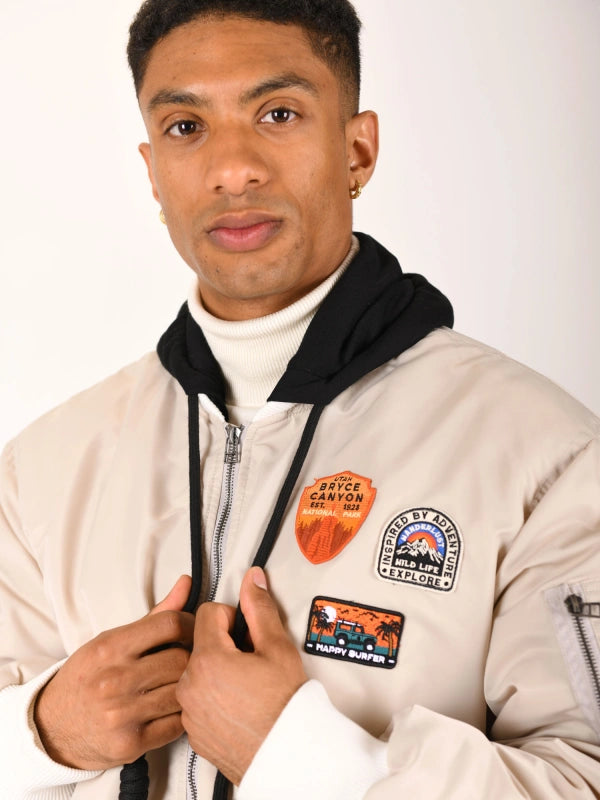 Bomber Berna foderato con patch