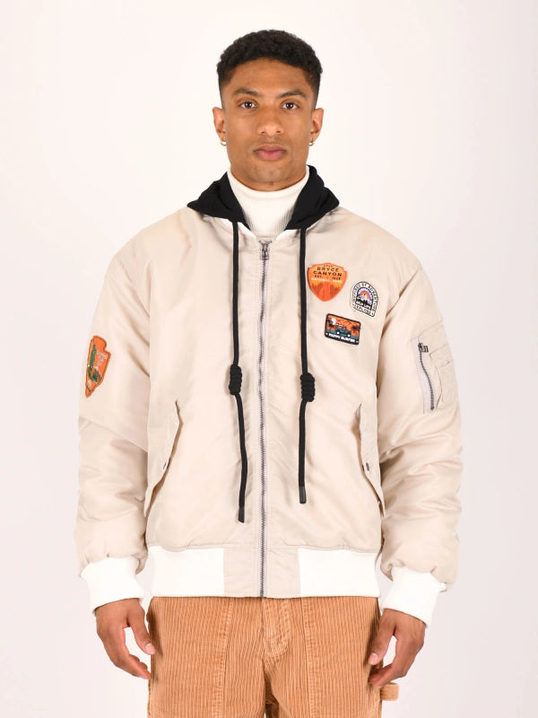 Bomber Berna foderato con patch
