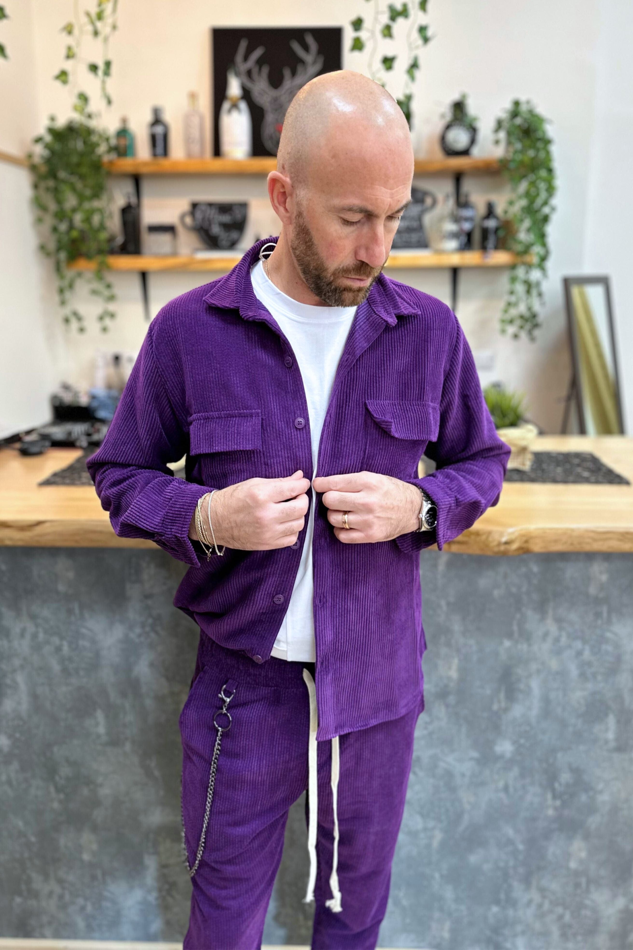 Completo in Velluto Viola